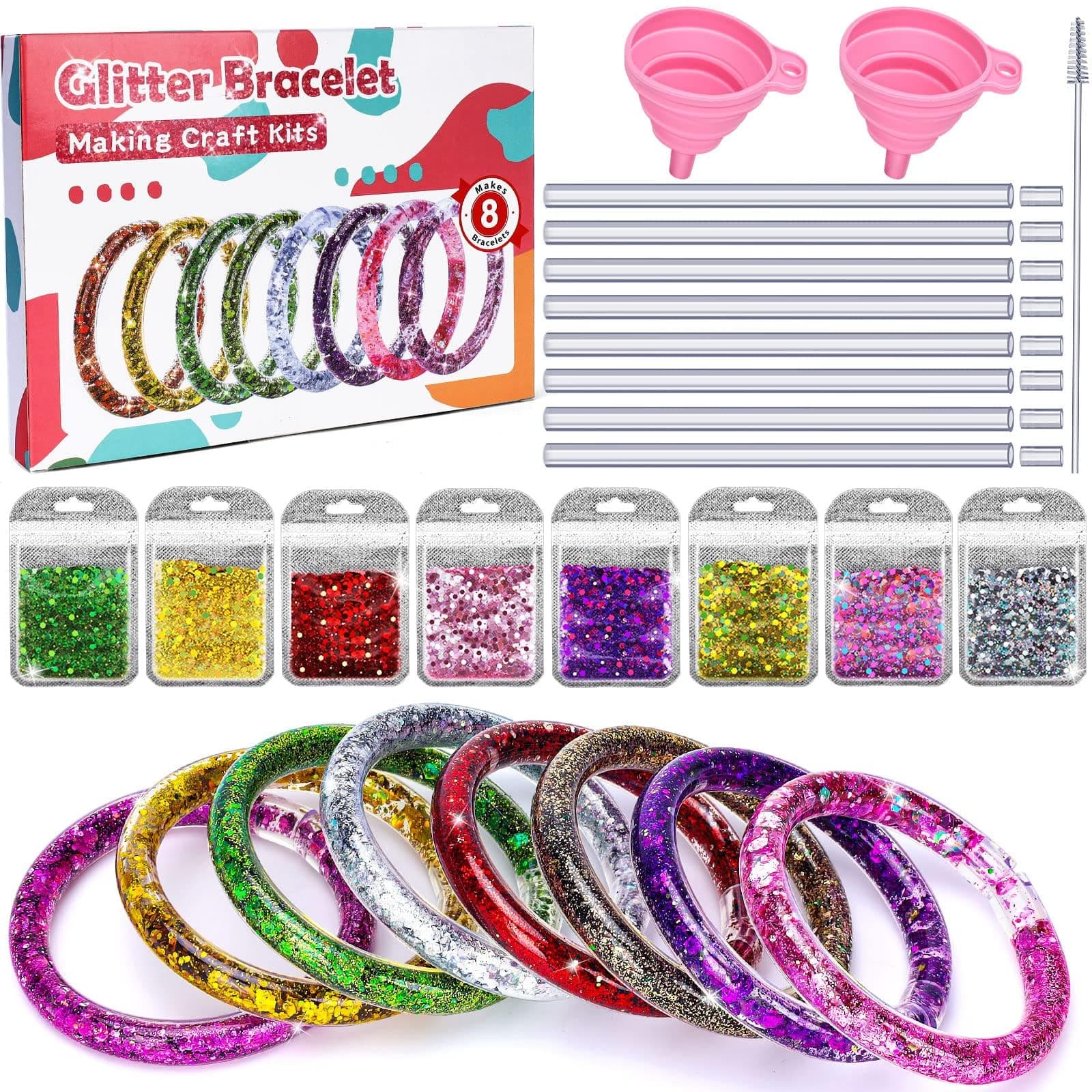 Mumoo BearKids Bracelet Making Kits Gifts: Toys Age 5 6 7 8 9 10 Arts and Crafts Sets for Birthday Party Bag Fillers Supplies Toy for 4-11 Year Old Girl Boy Friendship Bracelet Craft Kit Presents