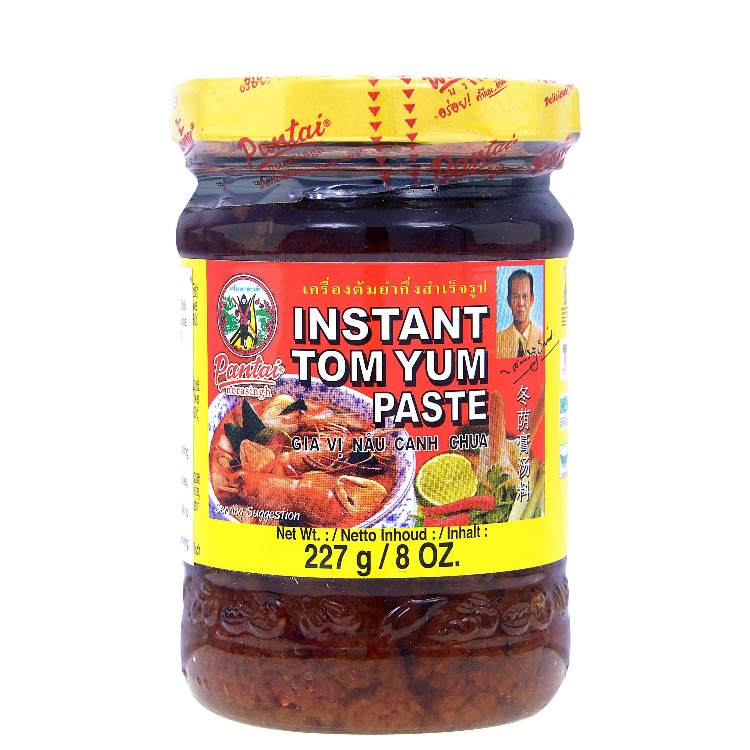 Pantai Instant Tom Yum Paste | Thai Cuisine | contains Soybean Oil, Lemongrass, Chili & Garlic | Use as Ingredient or Condiment w/Meat, Poultry, Vegetables & Noodles| Vegetarian (227g)