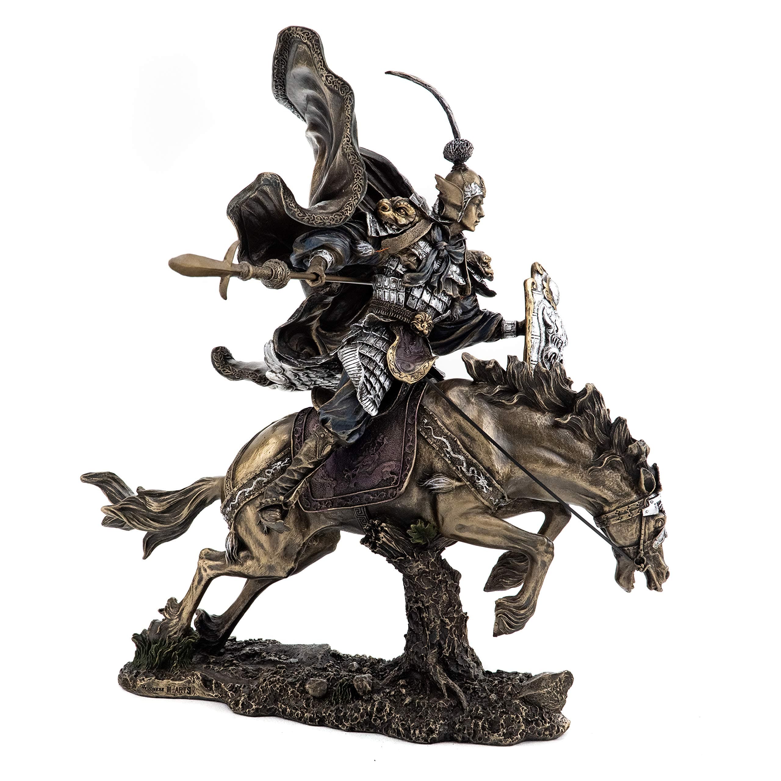 Top Collection Three Kingdom Warrior Hero Statue - Zhao Yun The Ever-Victorious General Sculpture in Premium Cold Cast Bronze-13-Inch Collectible Chinese Figurine
