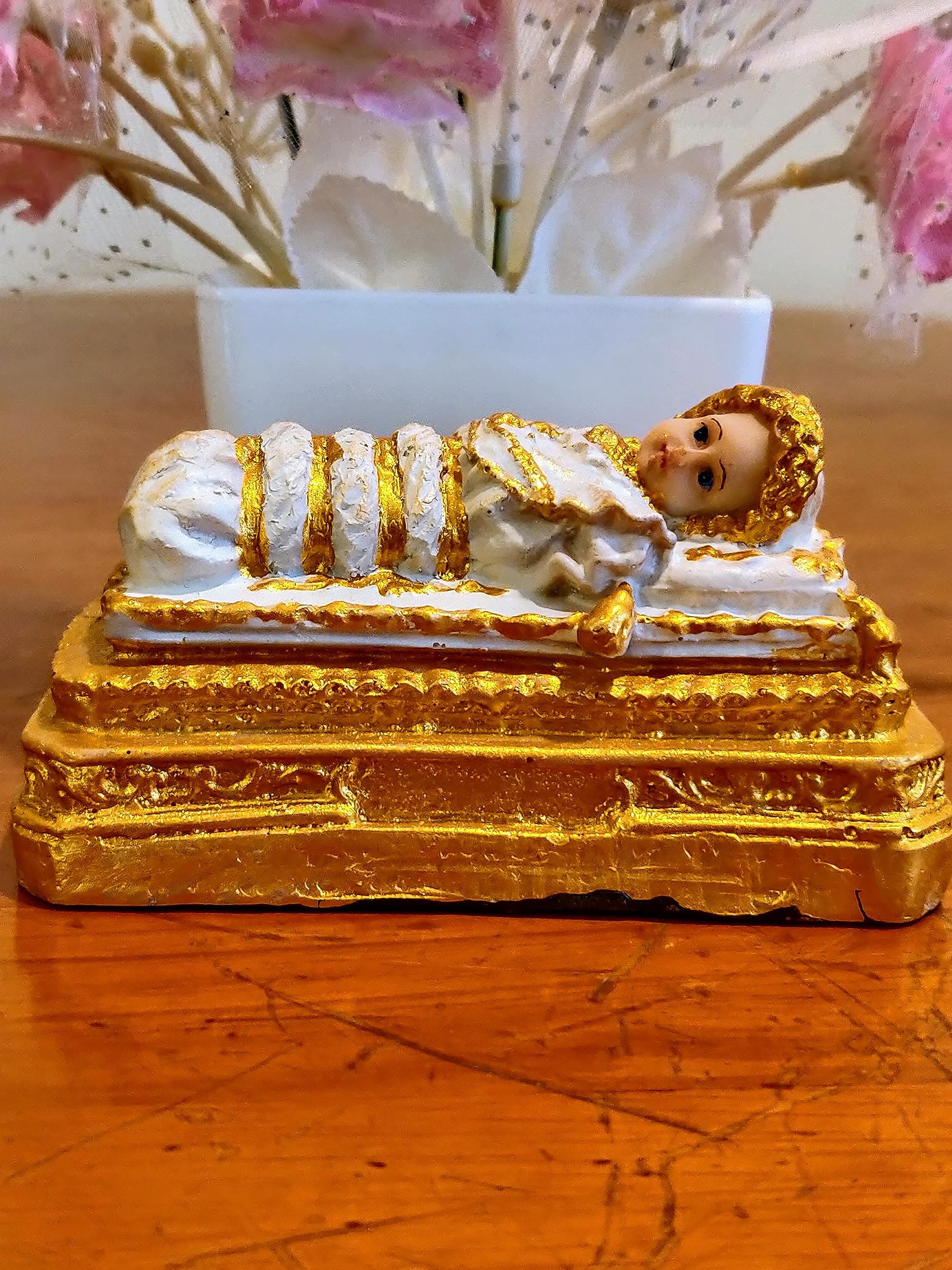 Breeze Handicrafts Christian Showpiece Maria Bambina Statue for Table Baby Mary Statue for Grotto Home Decoration on Mary's Feast