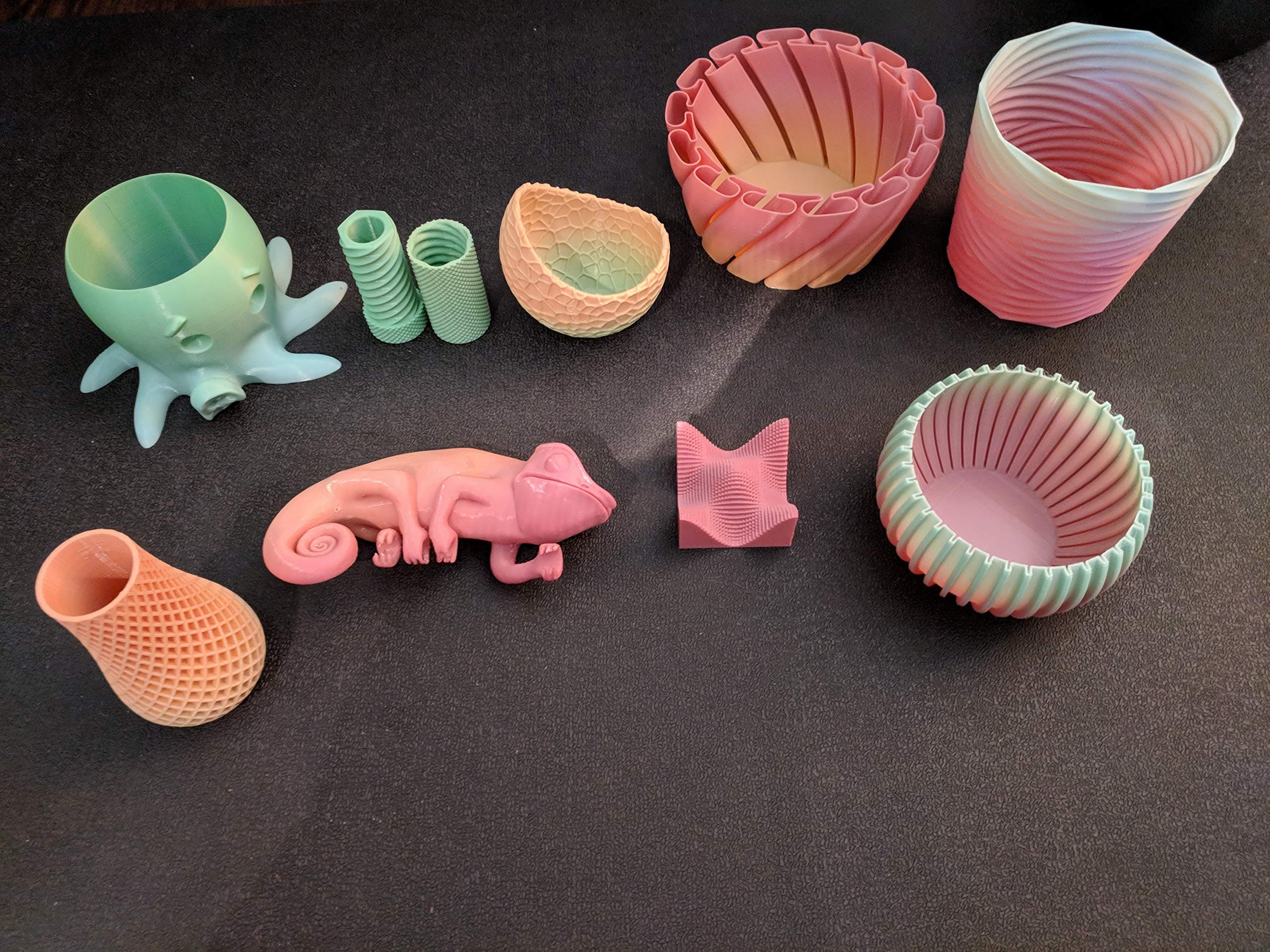 2.85mm 1 Kilogram Rainbow Gradient Multiple Color PLA 2 (PLA 2nd Generation) 3D Printer Filaments Transition Colour Multicolor Progressive [Made in USA] 1kg 1kilogram/roll 3mm 2.85 mm 3.0