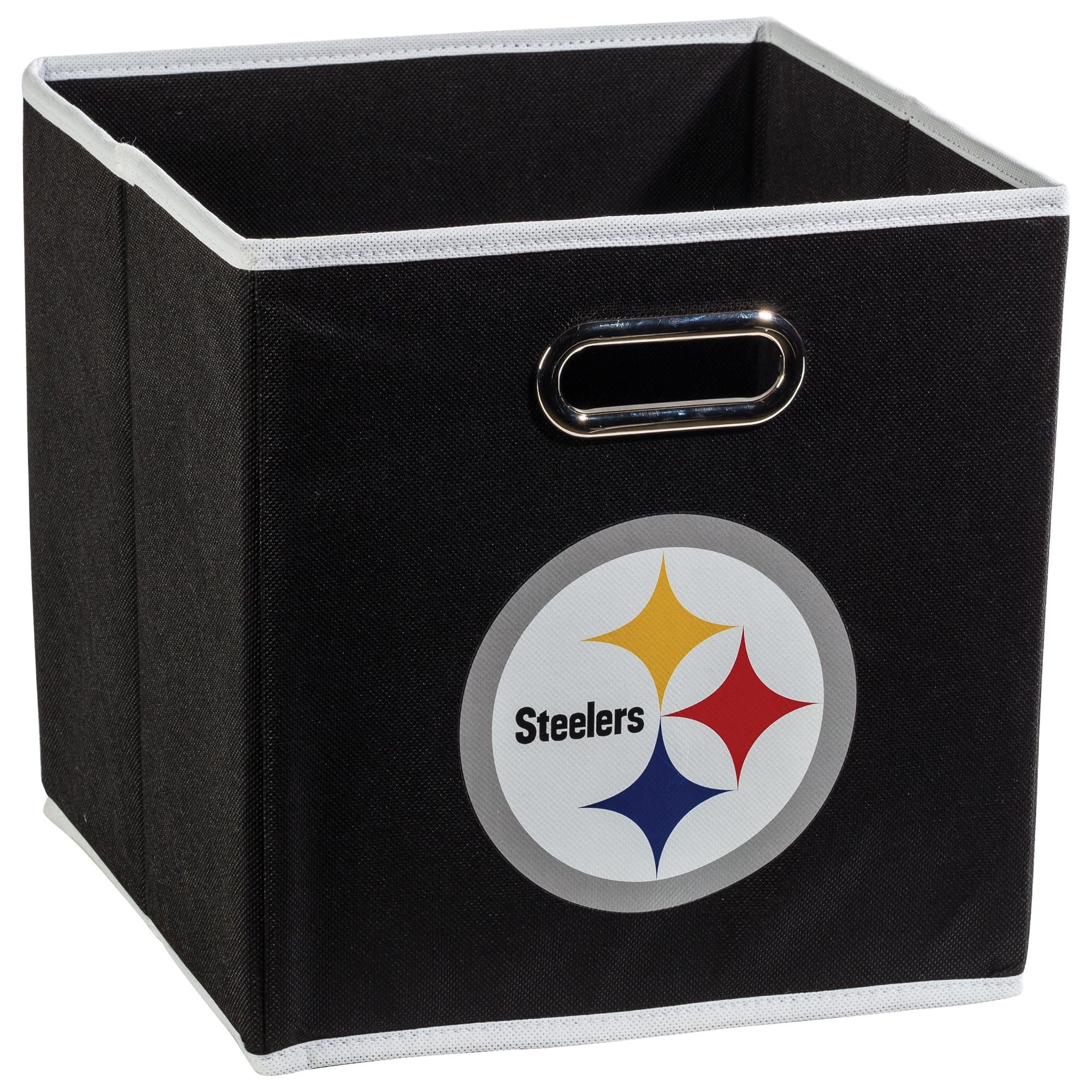 Franklin Sports NFL Pittsburgh Steelers Fabric Storage Cubes - Made To Fit Storage Bin Organizers (11x10.5x10.5")