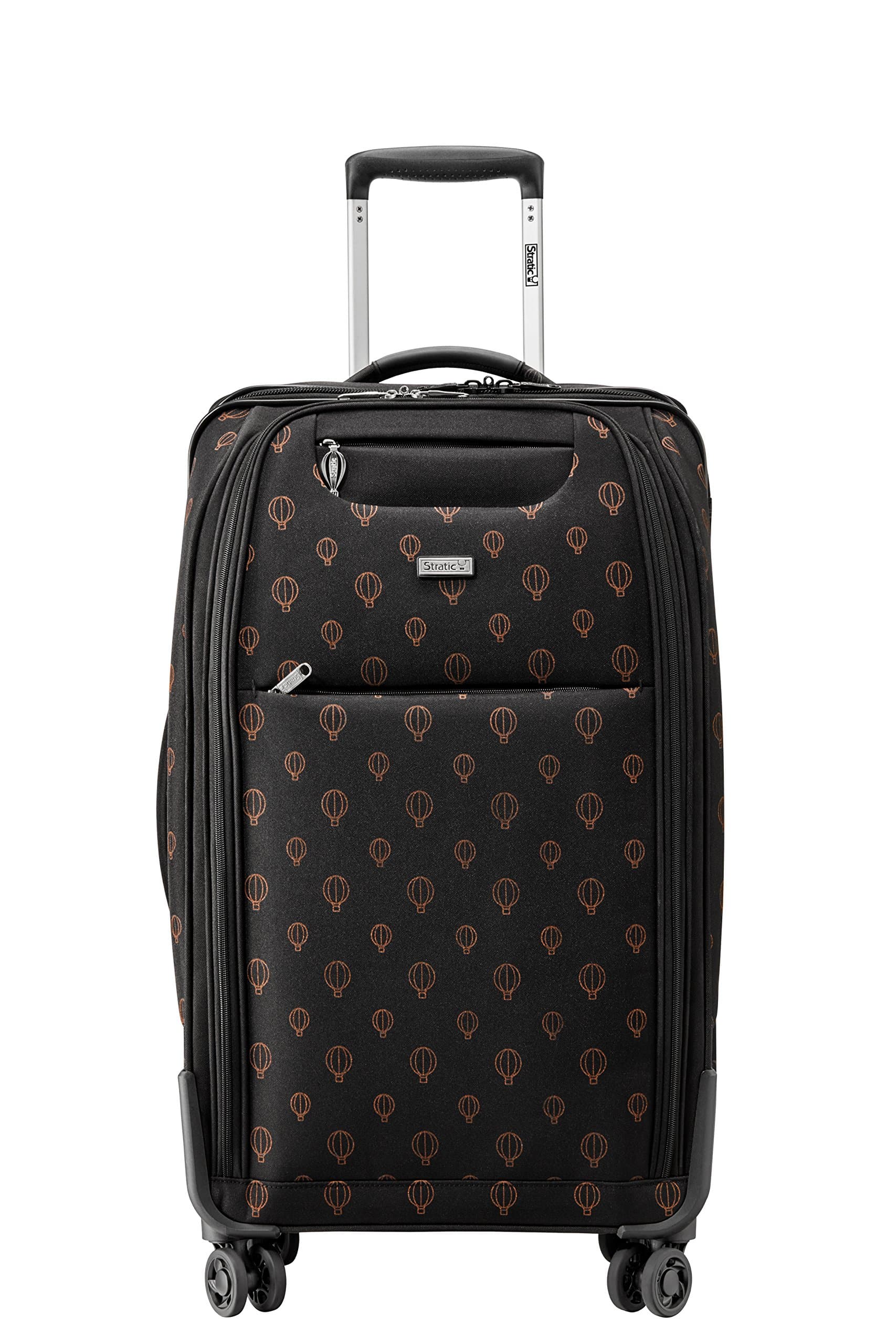 Stratic P-A-Y-L Koffer M Hand Luggage, 72 cm, 59 liters, Black (Black-Cognac)