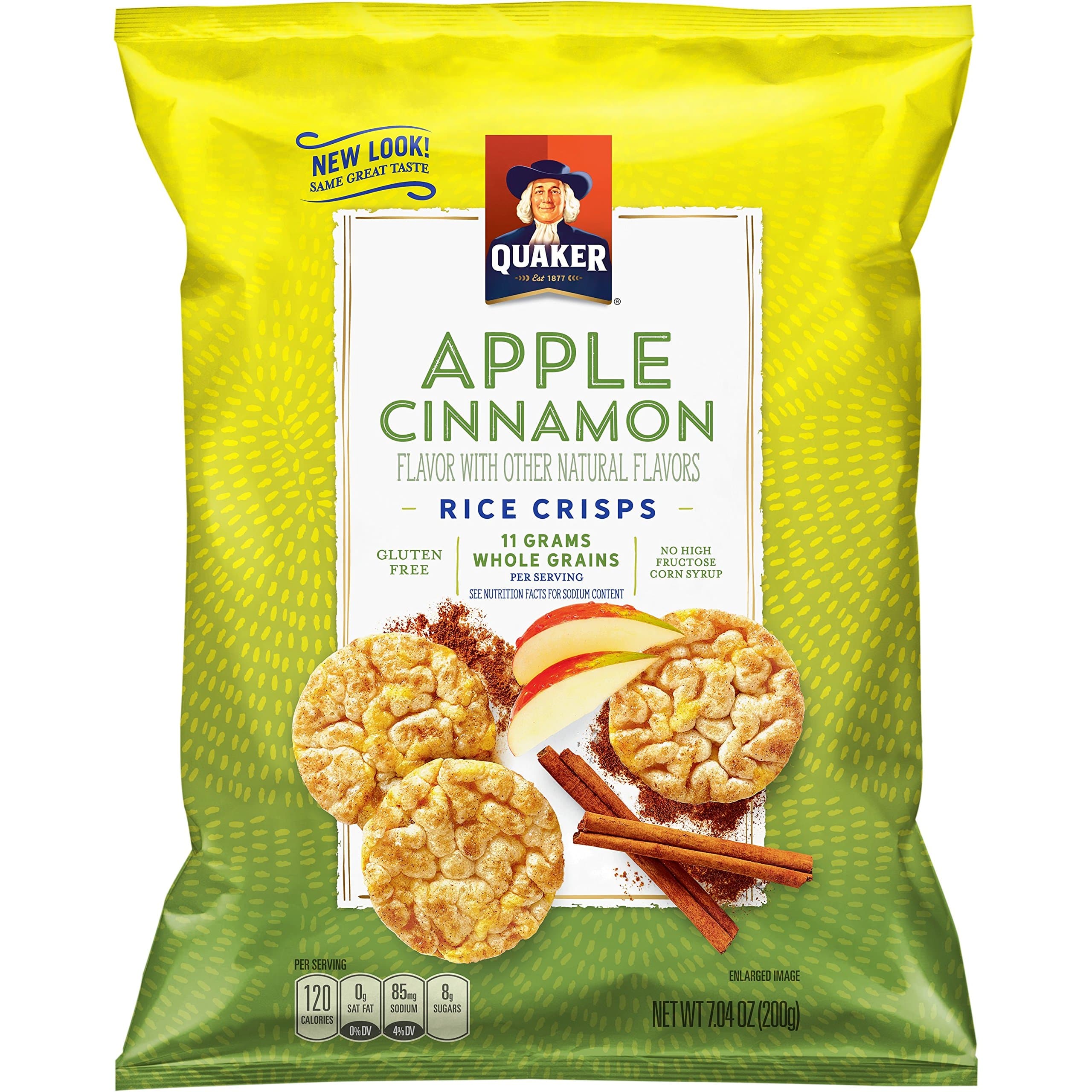 Quaker Popped Rice Crisp Snacks, Gluten Free, Apple Cinnamon, 7.04 Ounce