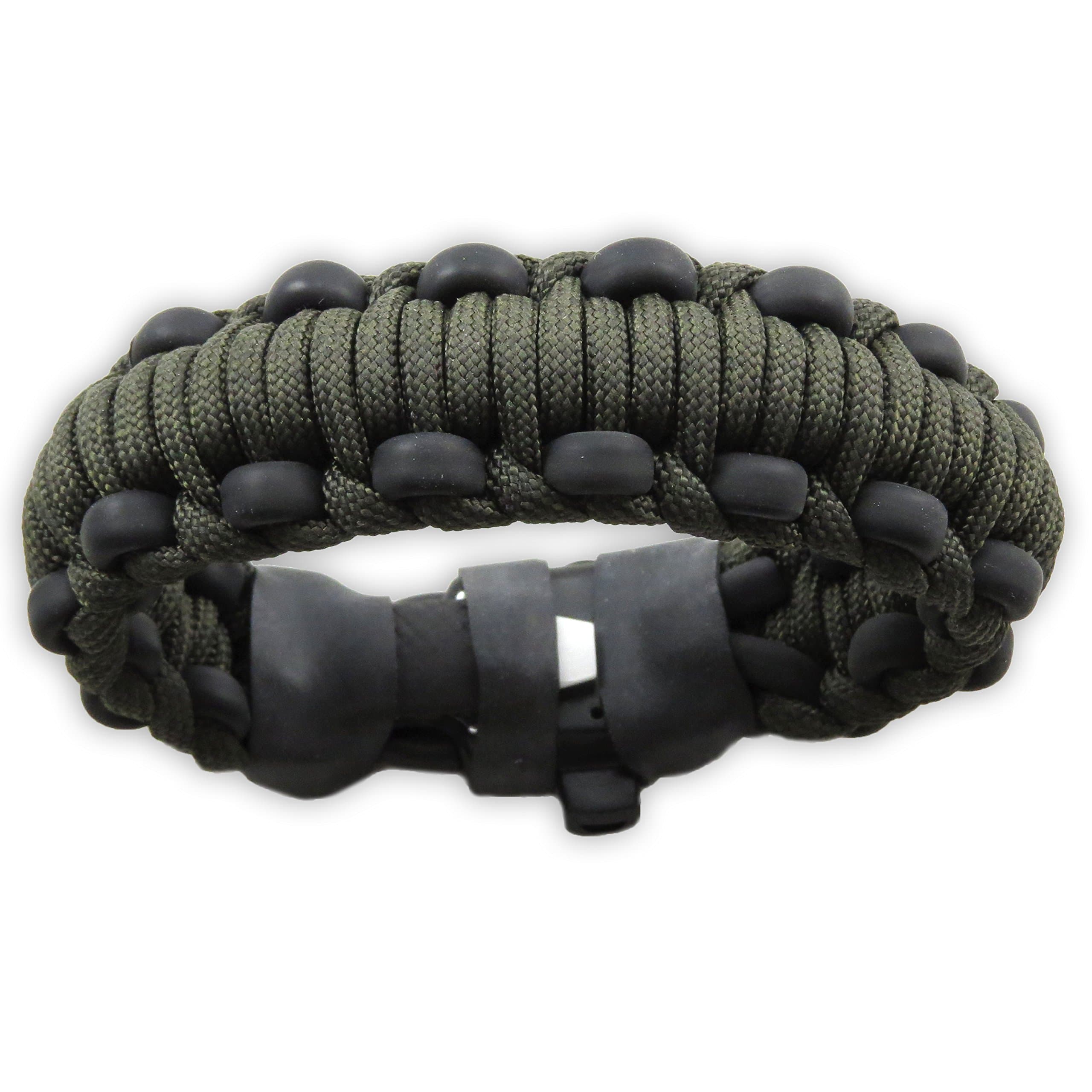 Mountaineer Paracord Survival Bracelet (Olive Drab, 7.5" Large)