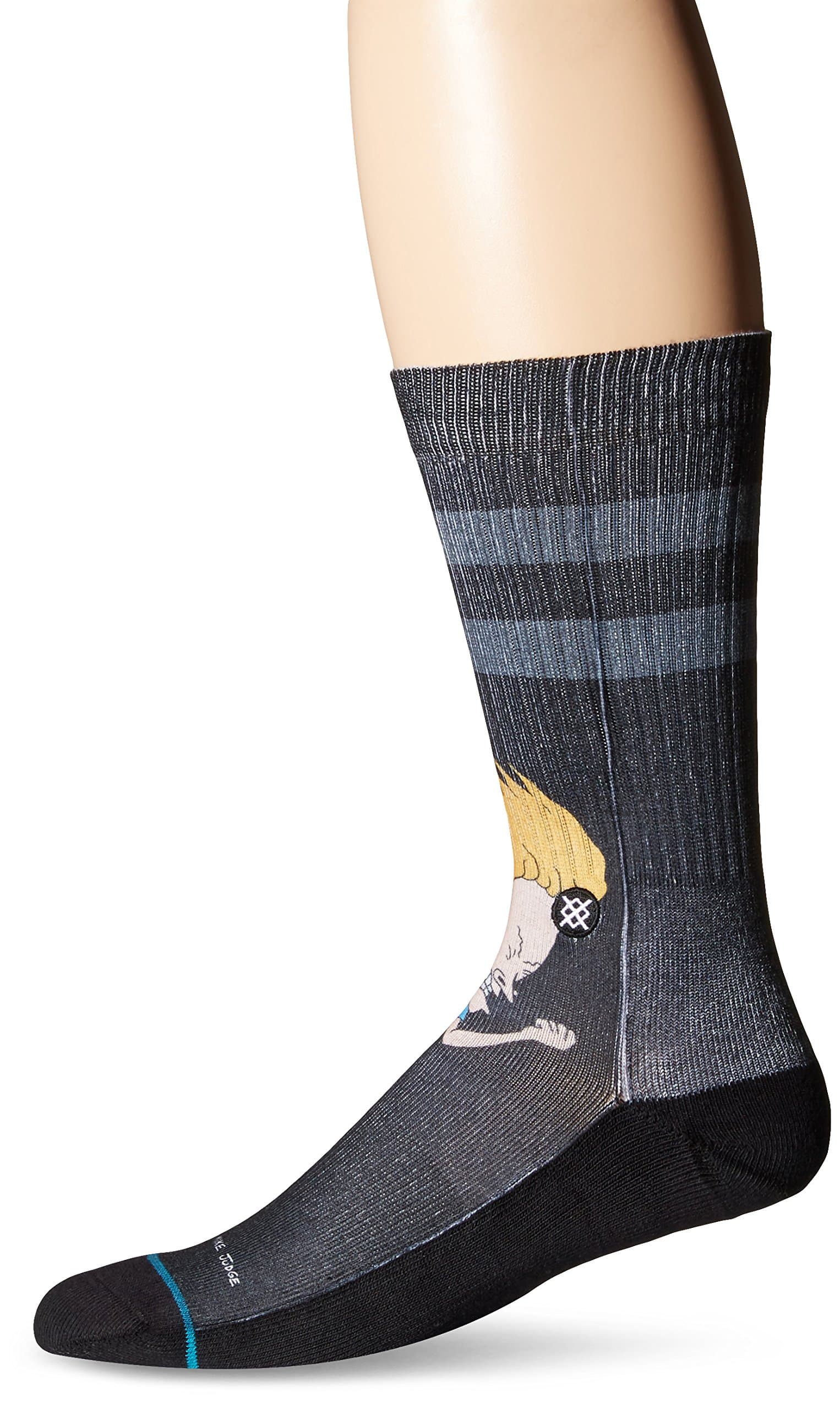 Stance Men's Beavis & Butthead Party On The Left Crew Sock