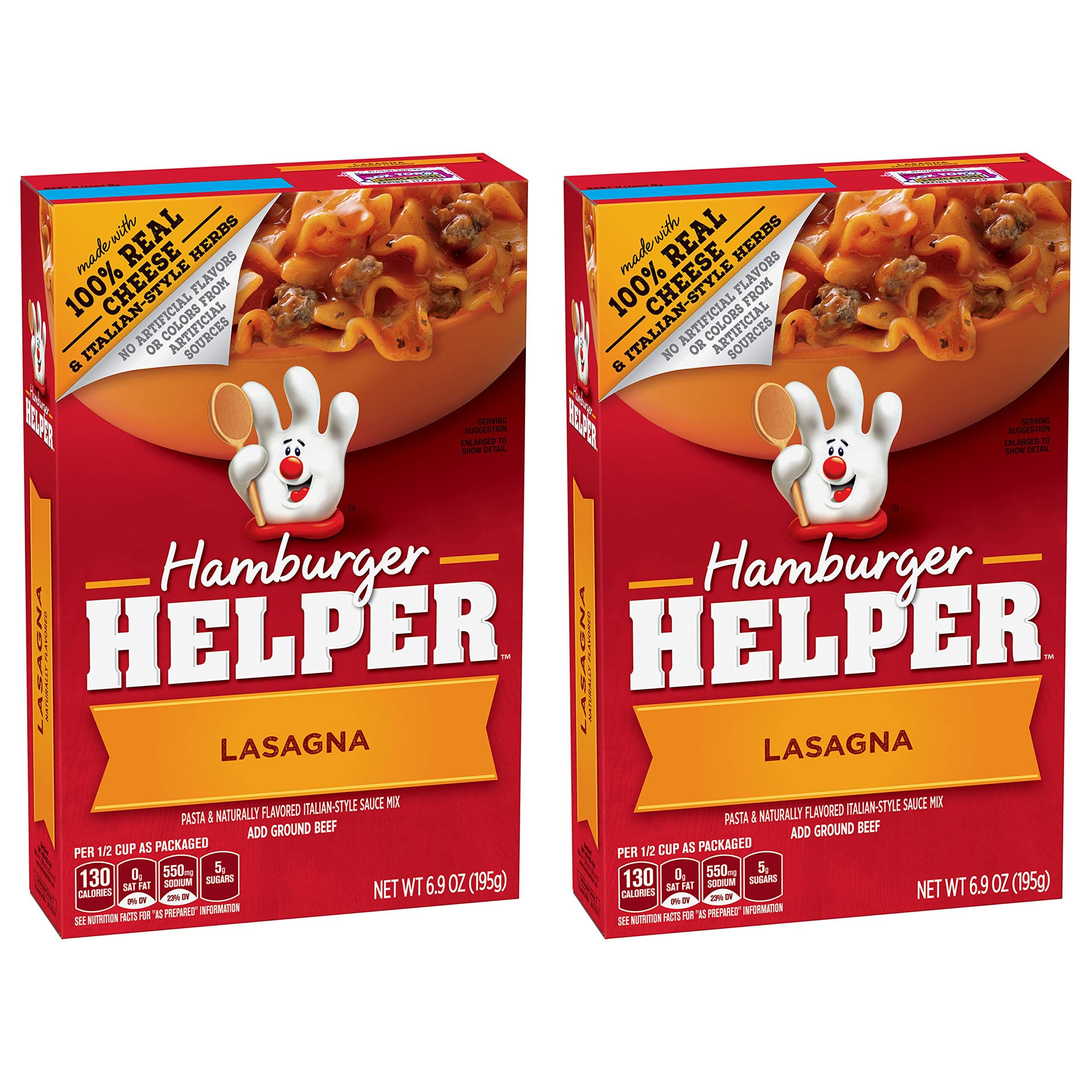 Betty Crocker Hamburger Helper Lasagna made with real cheese 6.9oz (pack of 2)