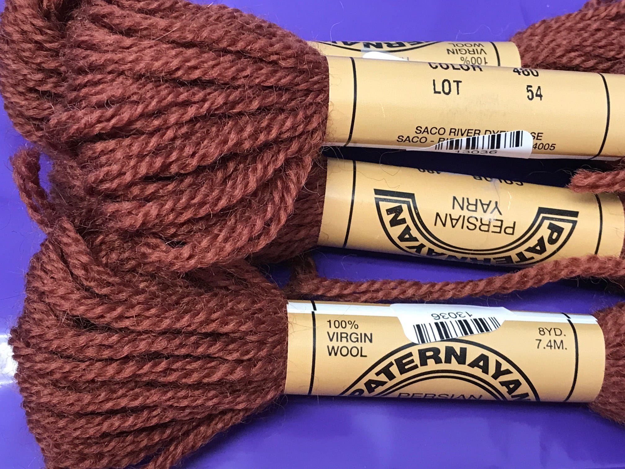 Paternayan Needlepoint 3-ply Wool Yarn-color 480-Toast Brown-THIS LISTING IS FOR 2 MINI 8-YD SKEINS