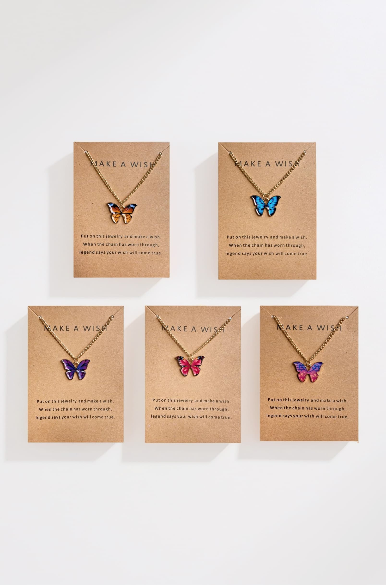 5-6 Pcs Latest Stylish Butterfly Jewellery Necklace Set for Women Pendant Necklace Gifts for Girls