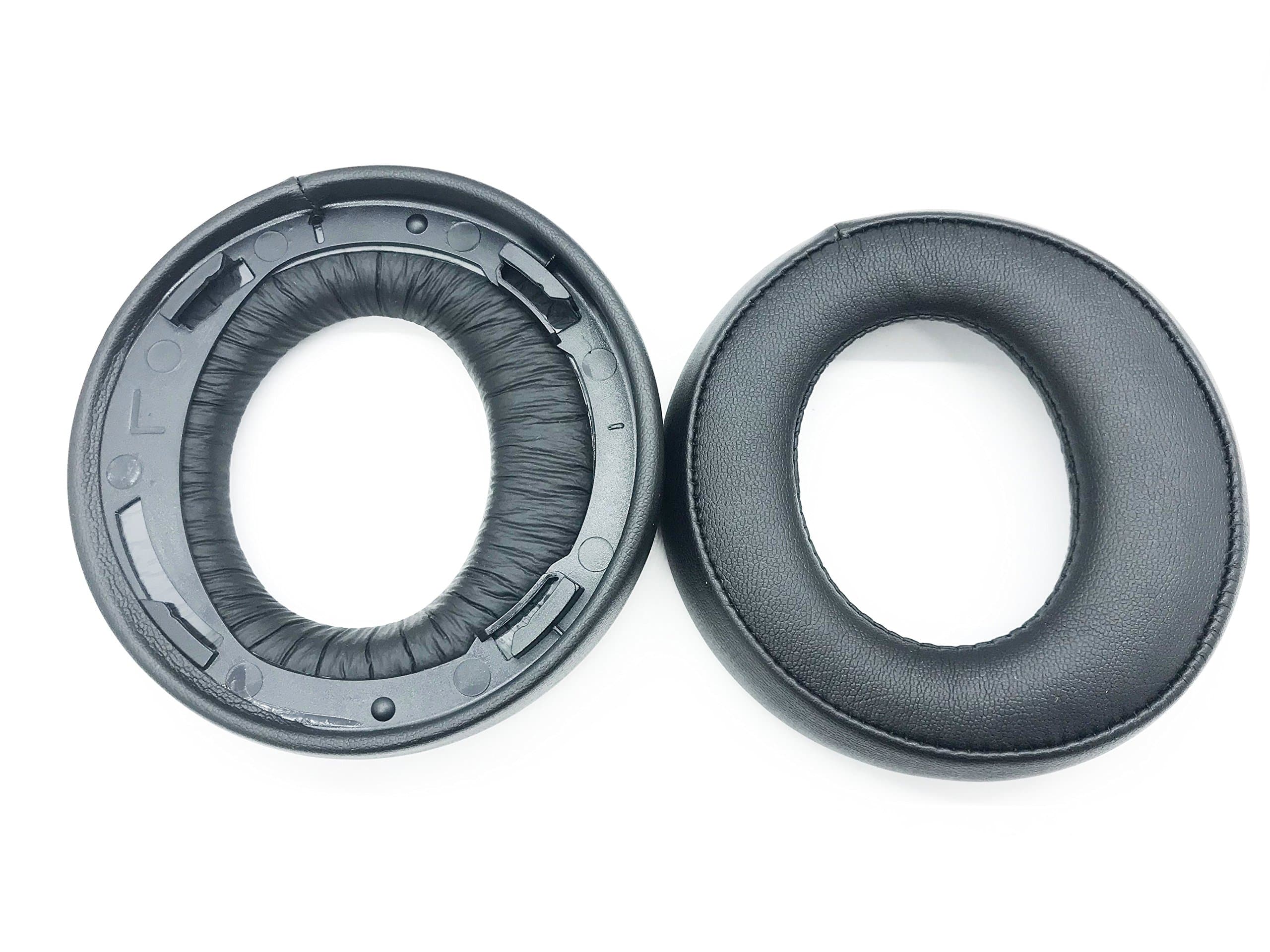Replacement Leather Cushion earpads Ear Pads Pillow Cover for Sony Playstation Gold Wireless Stereo Headset CECHYA-0083 Supporting PS3 PS4 Playstation3 Playstation4 Surround Headphone (Black)