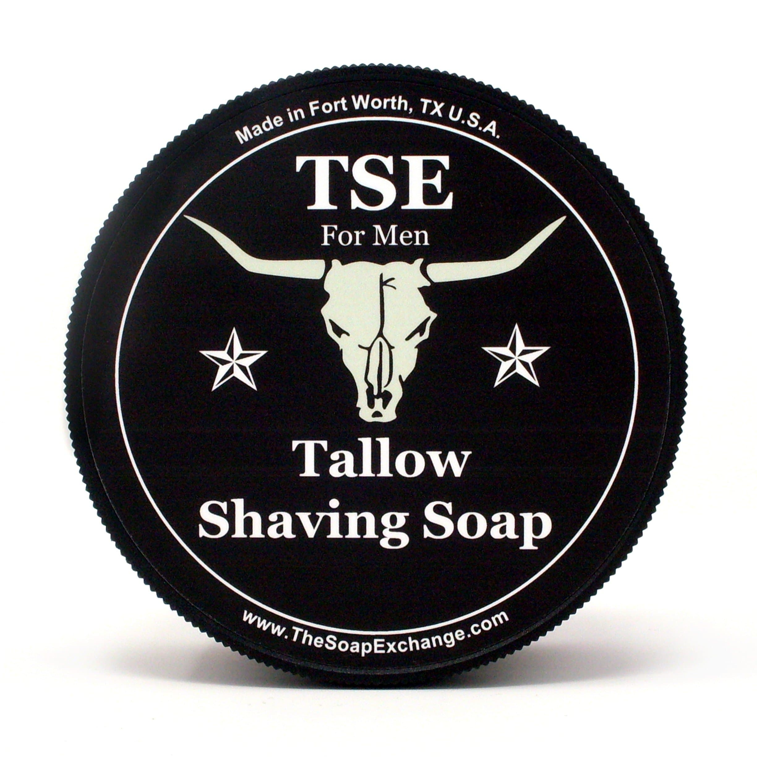 TSE for Men Espresso Shaving Soap with Tallow and Shea Butter. Natural Ingredients for Rich Lather and a Smooth Comfortable Shave. Artisan 4.5 oz Semi-Soft Italian Style. Made in the USA.