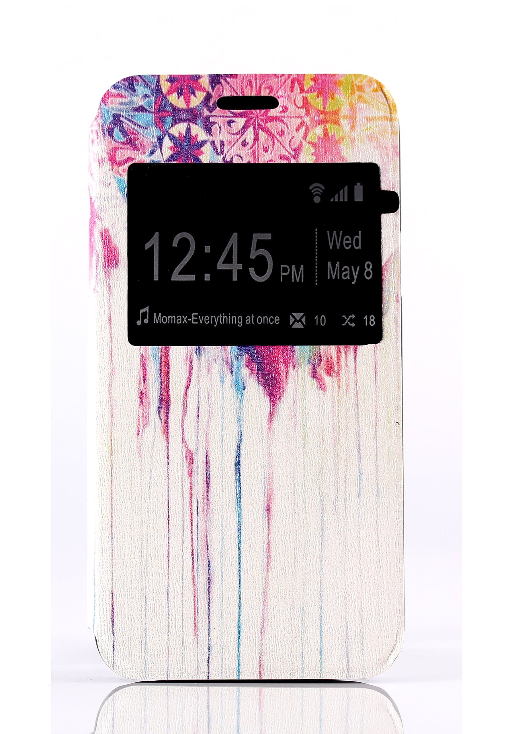 for Galaxy S5 Mini Case, view Windows Wind Chime Pattern Premium Pu Leather+ Painting /Flip / Stand / Protective Skin Cover Case for Samsung Galaxy S5 Mini G800F G800H