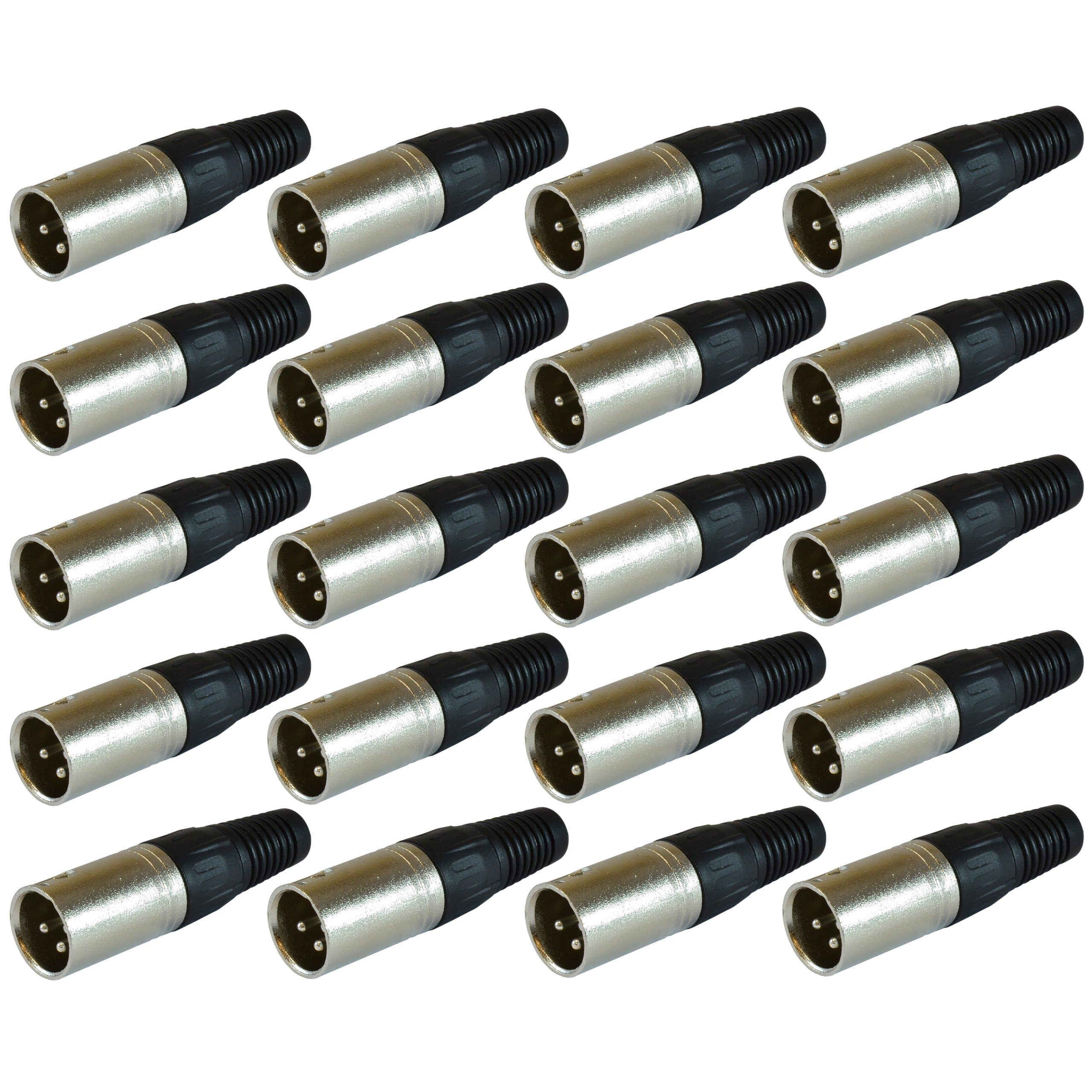 GLS AudioXLR Male Plugs Connectors XLR-M Plug - 20 Pack