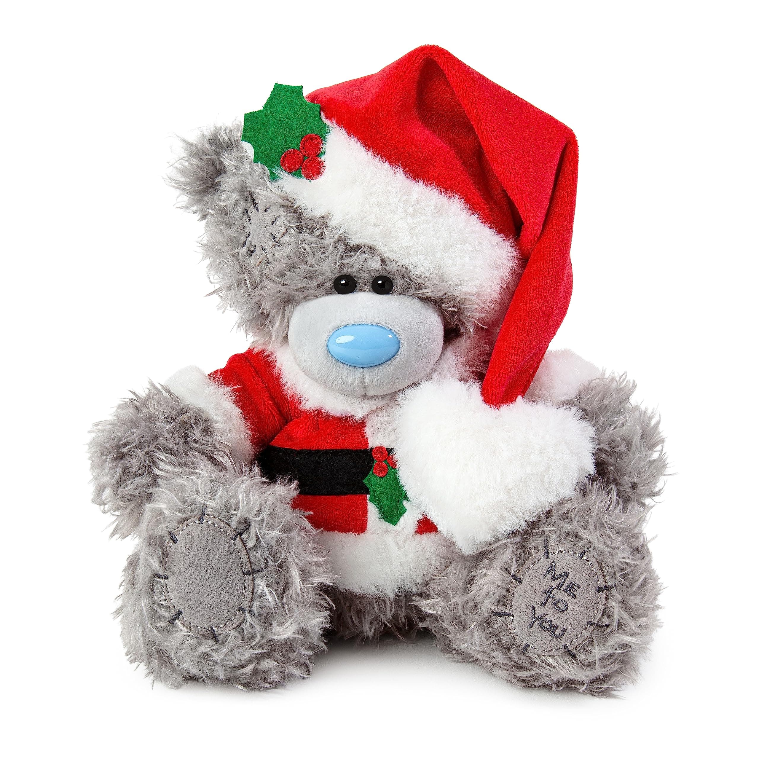 Me To You Tatty Teddy Dressed As Santa 19cm High - Official Signature Collection, Grey