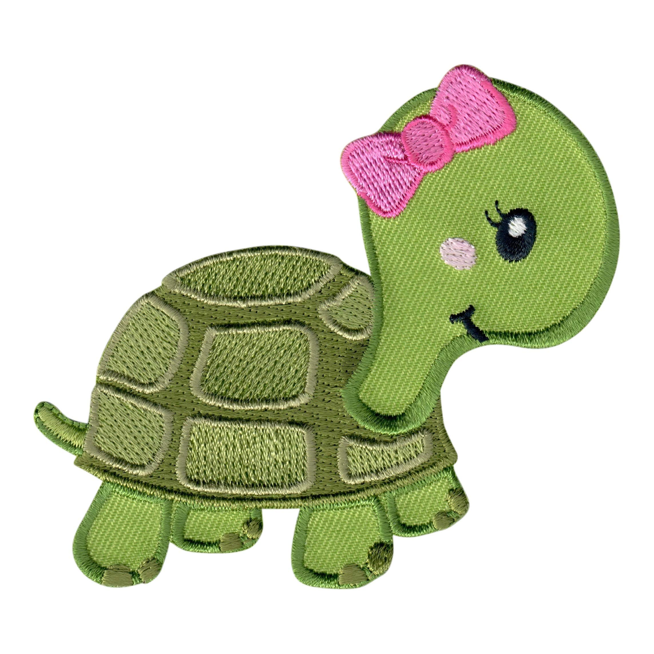 Girl Turtle Patch, Iron On/Sew On - Appliques for Kids Children