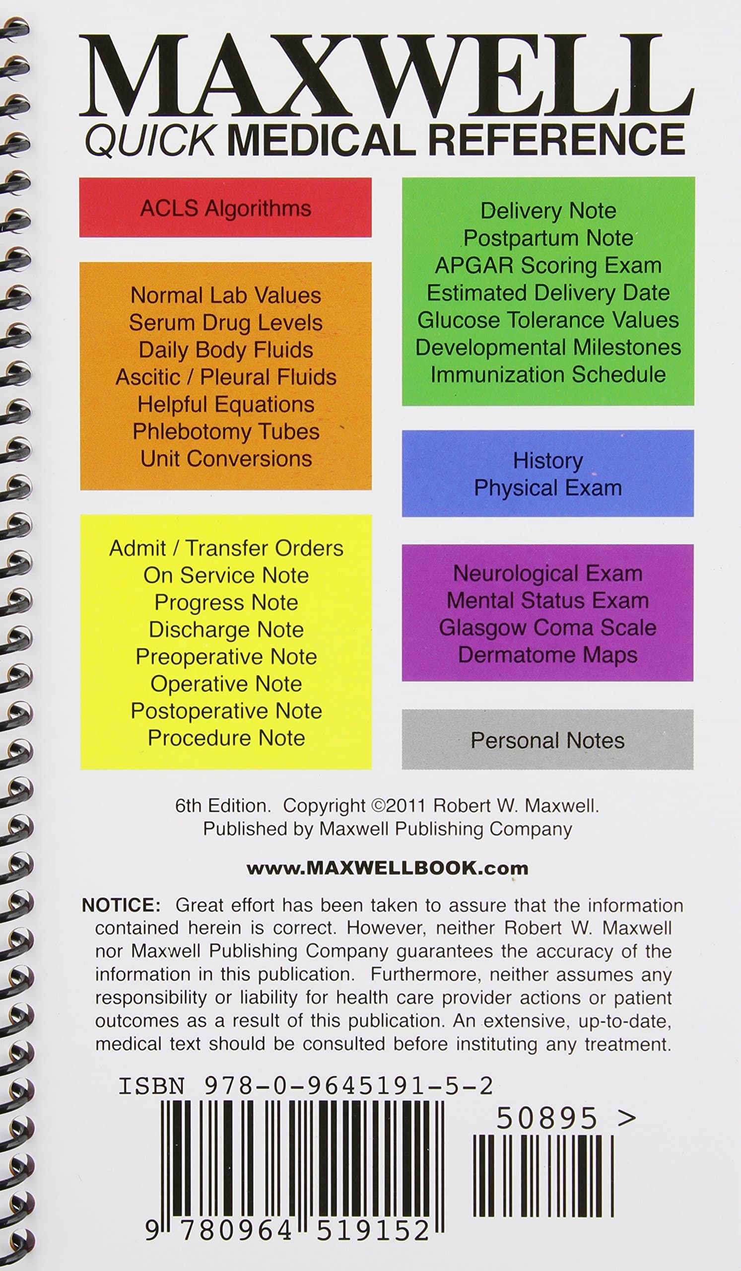 Maxwell Quick Medical Reference