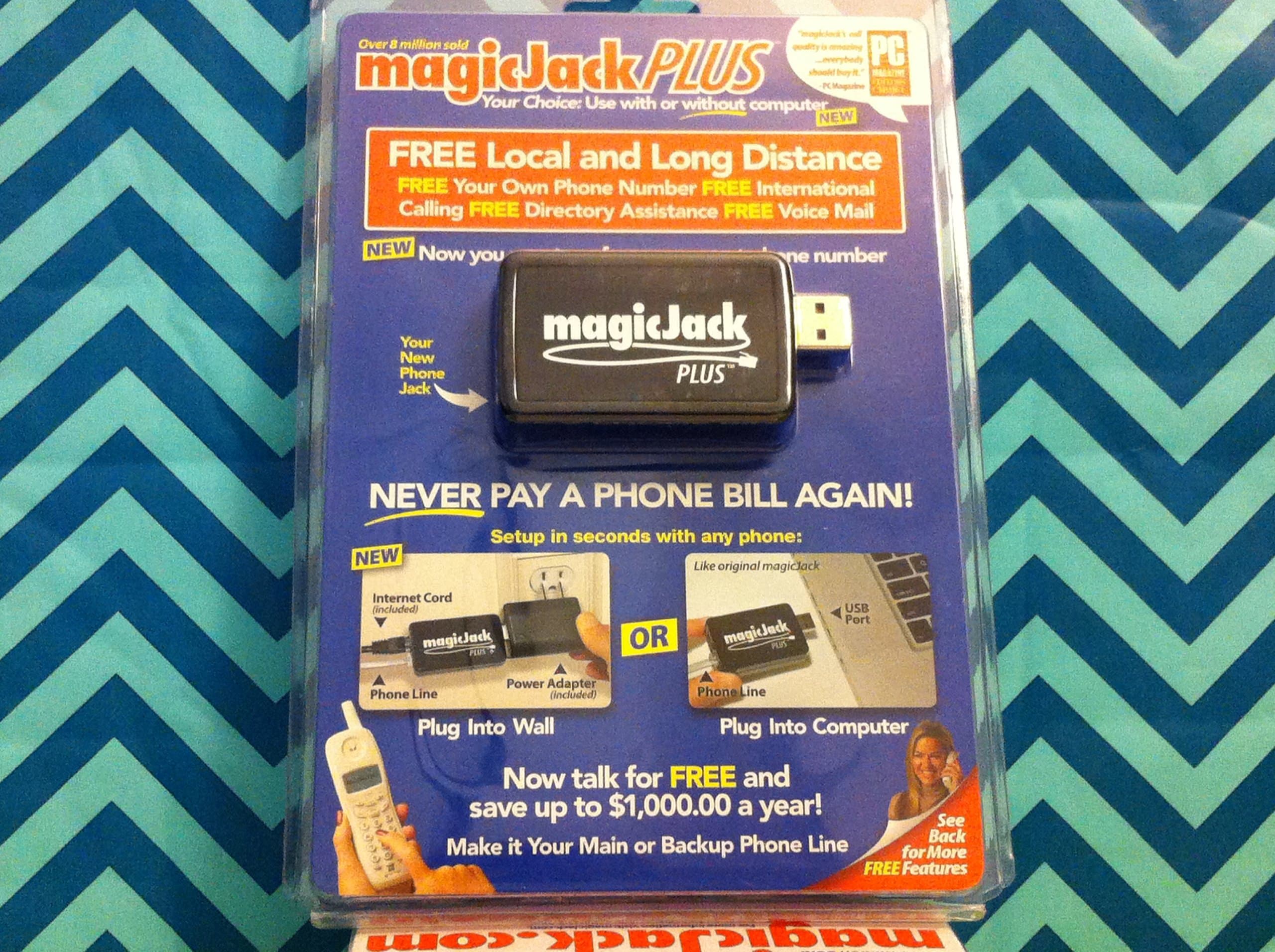 MagicJack Plus + Free 6 Months Subscription to Magic Jack Service