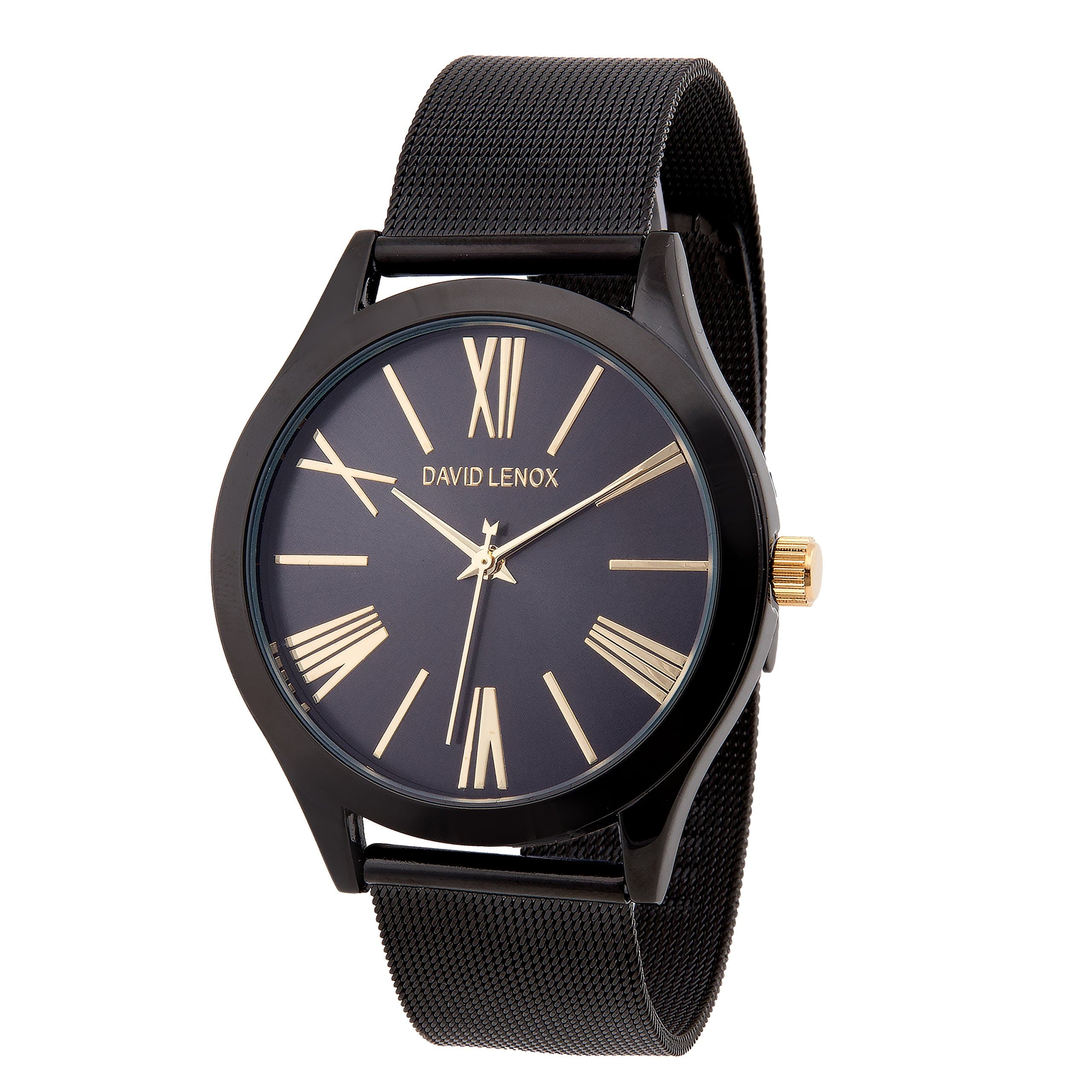 David Lenox black tone women's watch style DL0329