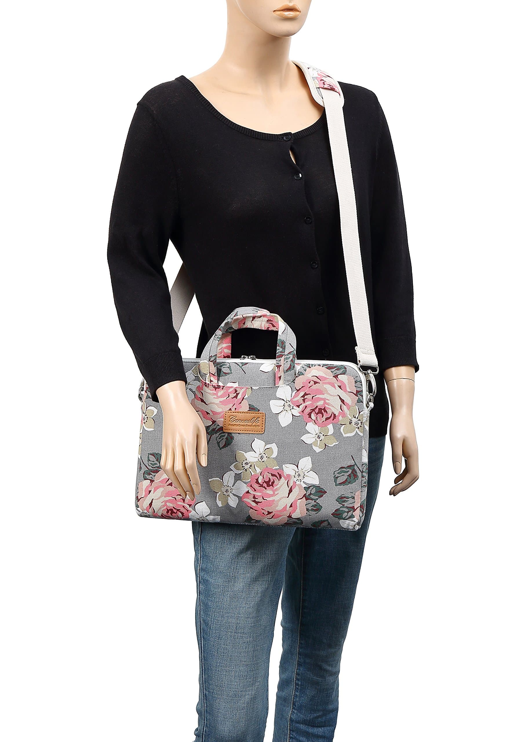 Canvaslife White Rose Laptop Sleeve Bag case …