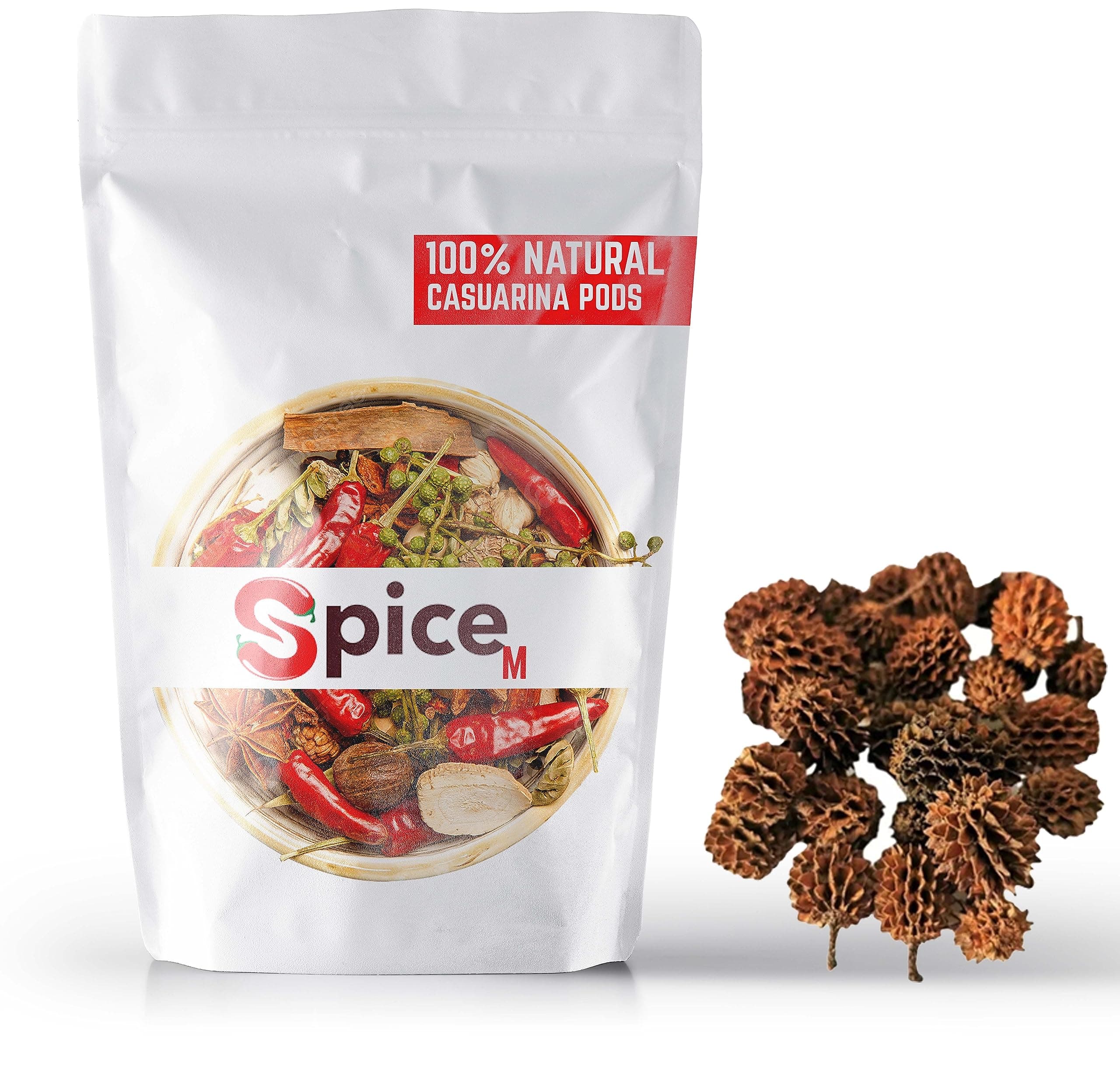 Spice-M, Dried Casuarina pods | Sarugudu Kayalu | Sarive chettu Kayalu |Coastal she-oak | Horsetail she-oak | Beach sheoak | Beach casuarina | Whistling tree - 50 Grams