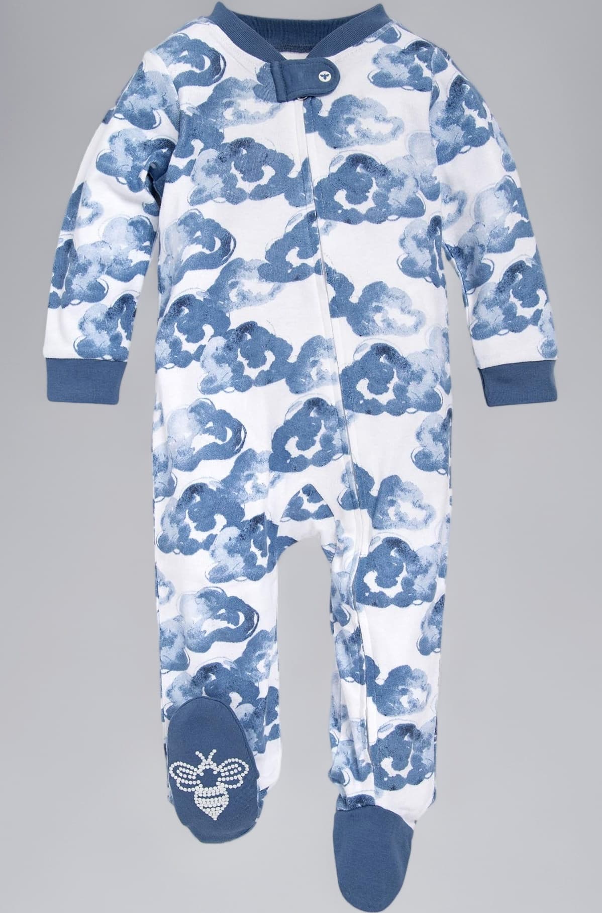 Burt's Bees Baby unisex-baby Sleep & Play, Organic One-piece Romper-jumpsuit Pj, Zip Front Footed Pajama