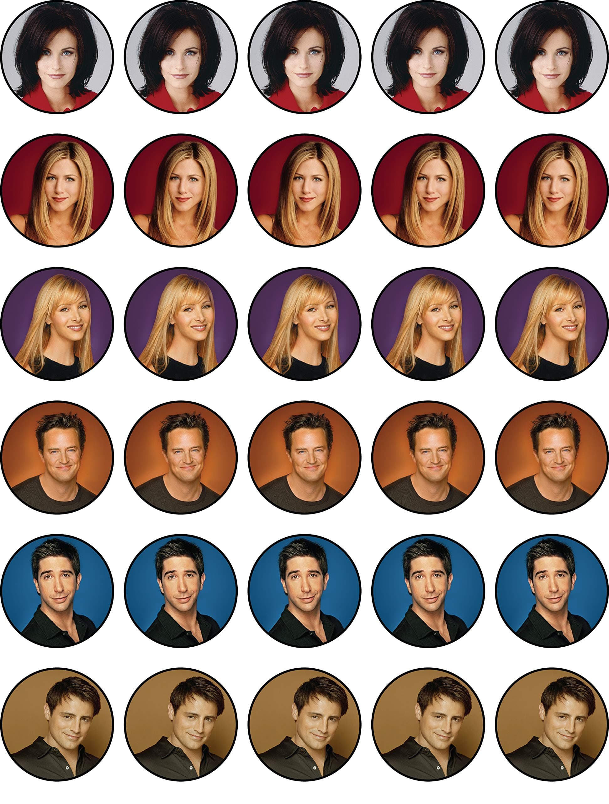 30 x Edible Cupcake Toppers – Friends Themed Collection of Edible Cake Decorations | Uncut Edible Prints on Wafer Sheet…