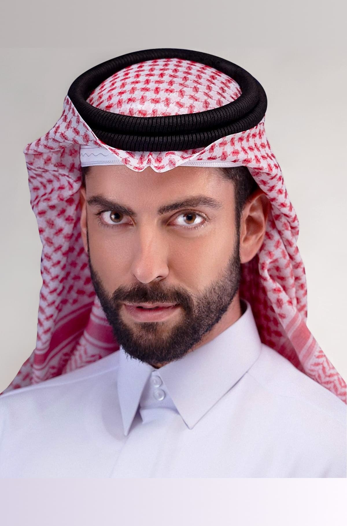 HOMELEX Cotton Homelix Arab Kafiya Keffiyeh Middle Eastern Male Scarf Wrap with Aqel Rope, Multicolor