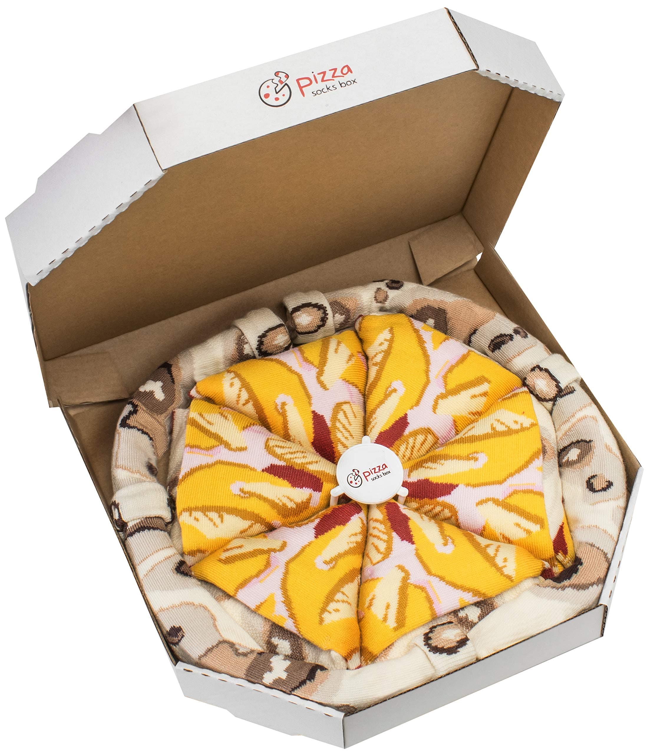 Rainbow SocksMan Woman Pizza Socks Box Hawaii - 4 Pairs