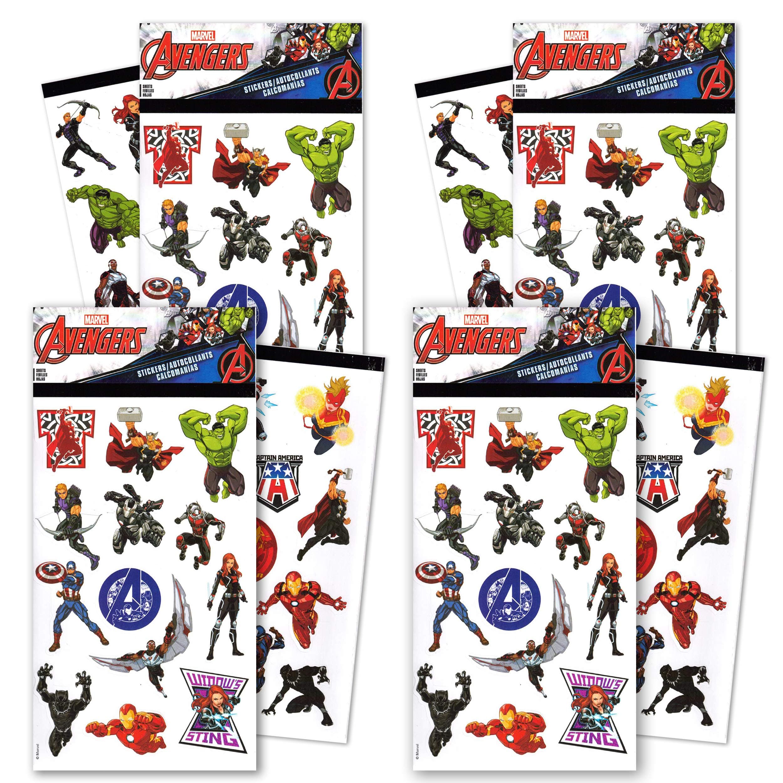 Marvel Shop Avengers Stickers for Kids ~ 100 Avengers Superhero Stickers for Superhero Party Supplies Party Favors Featuring Capt. America, Iron Man, Thor