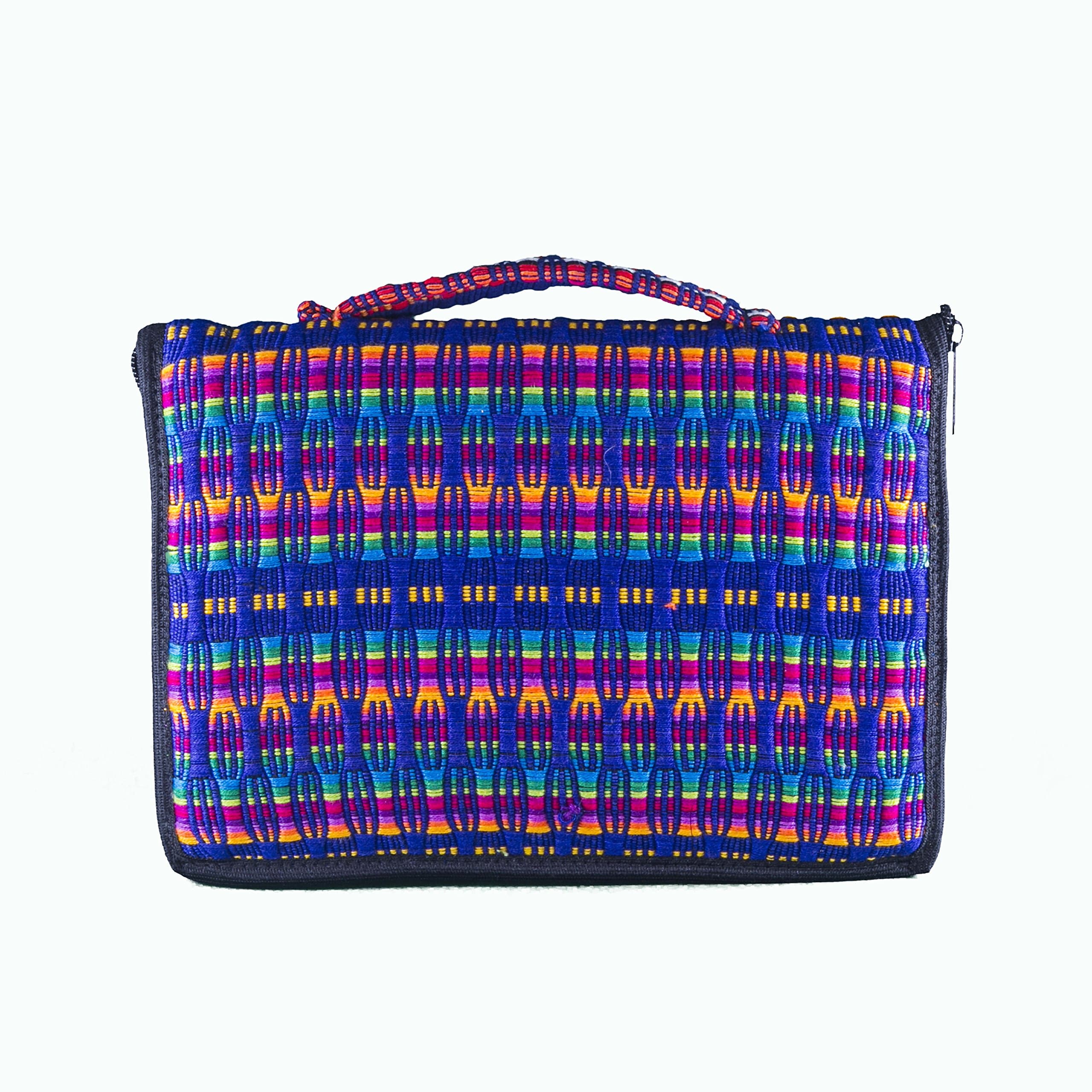 Handmade Bible Covers for Women, Blue Typical Guatemalan Protective Case for Bible or Book. Great Christian Gifts for Women or Men Office Product – Organizer