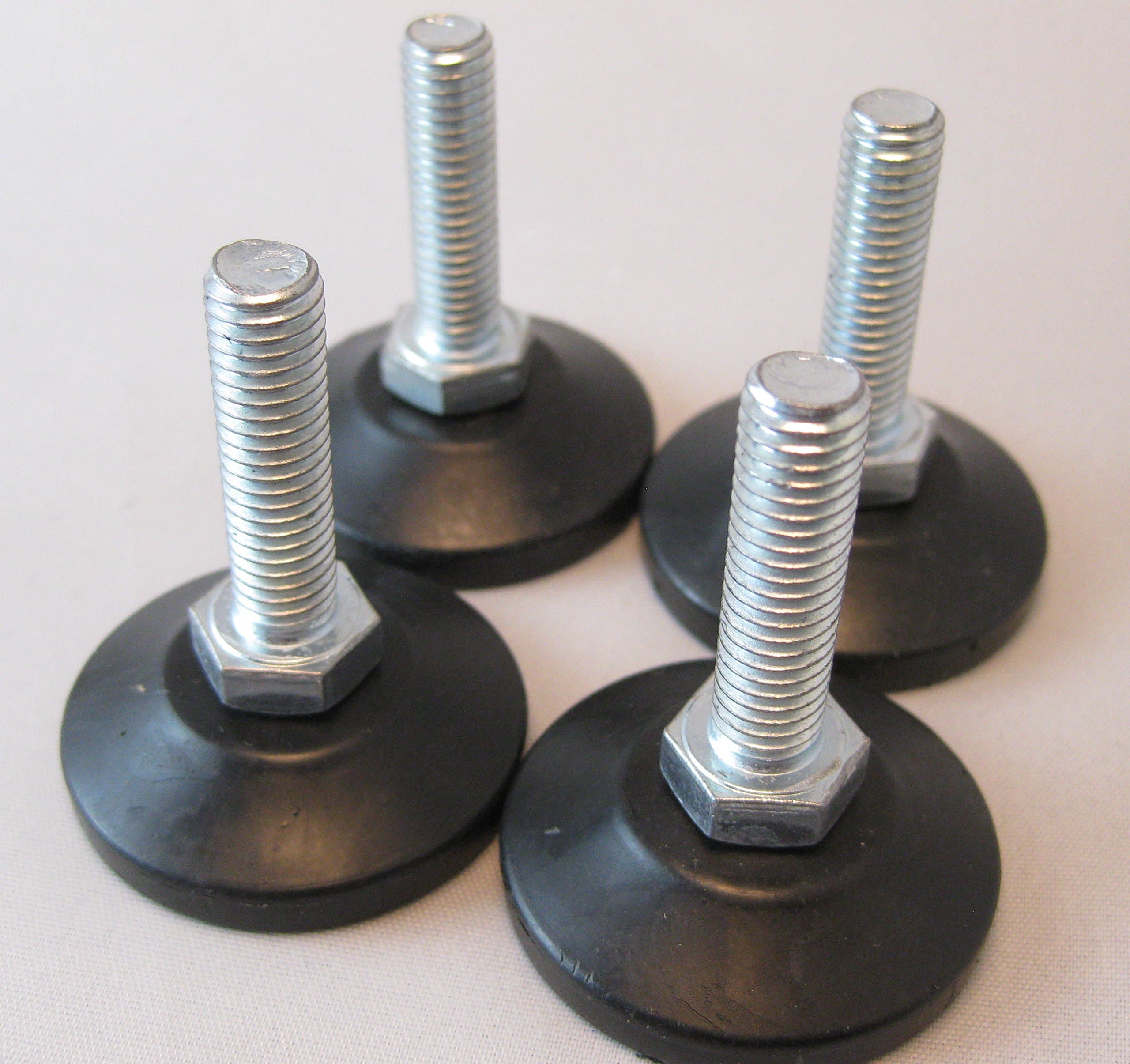 Pack of 4 Adjustable Levelling feet/foot M8 or M10 x30mm thread length kitchen desk table sink prep bench (M8)