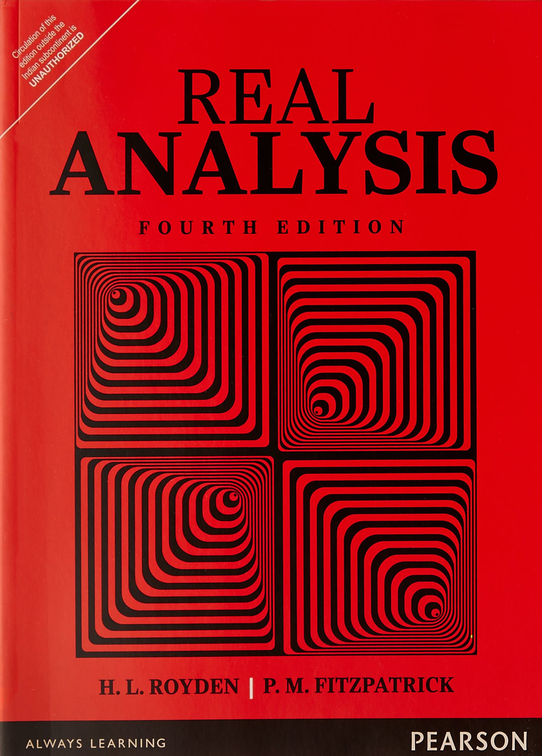 REAL ANALYSIS, 4TH EDN