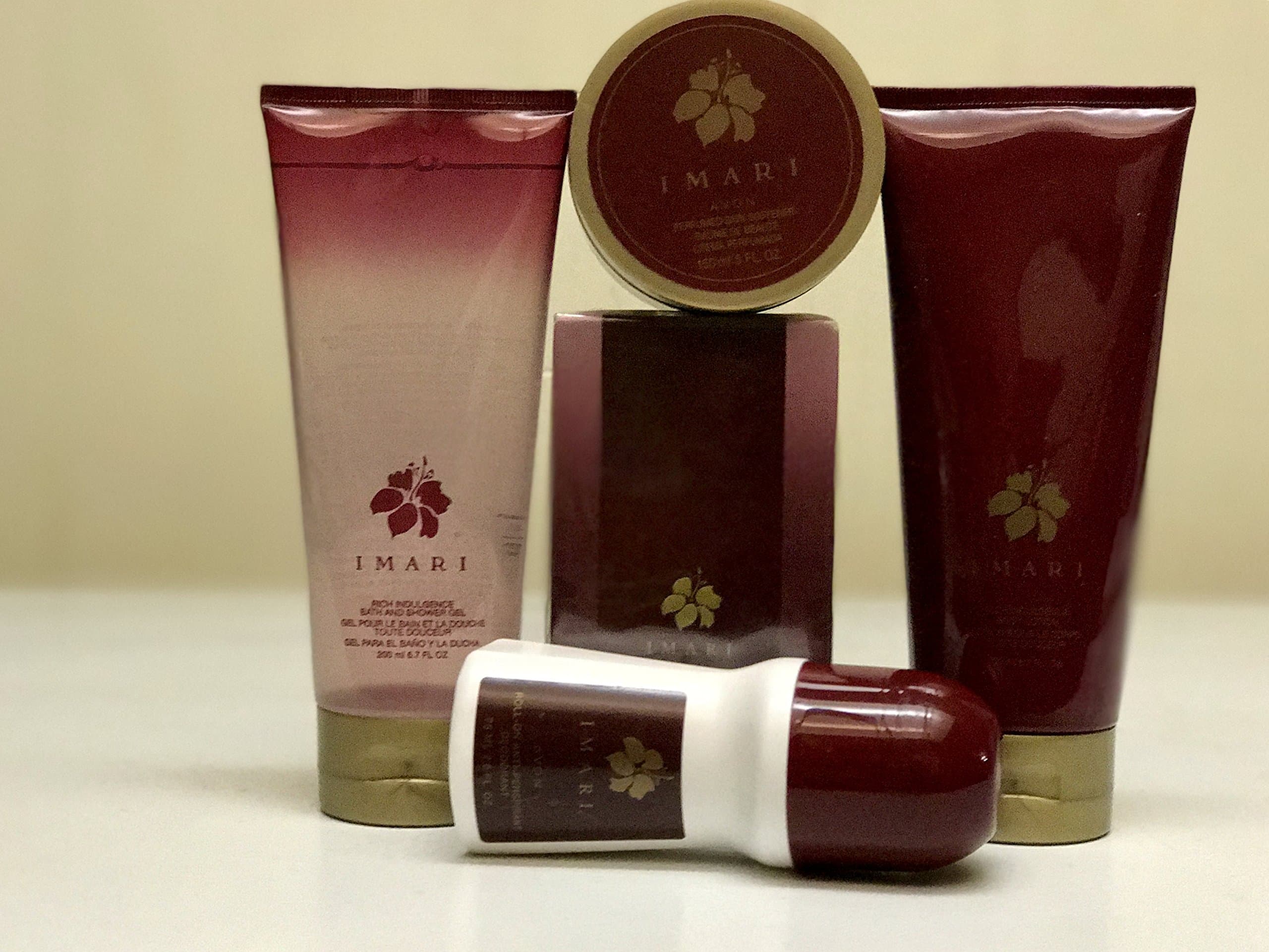 Avon Imari Body Wash, Body Lotion, Toilette Spray, Skin softener, And Roll-On Set