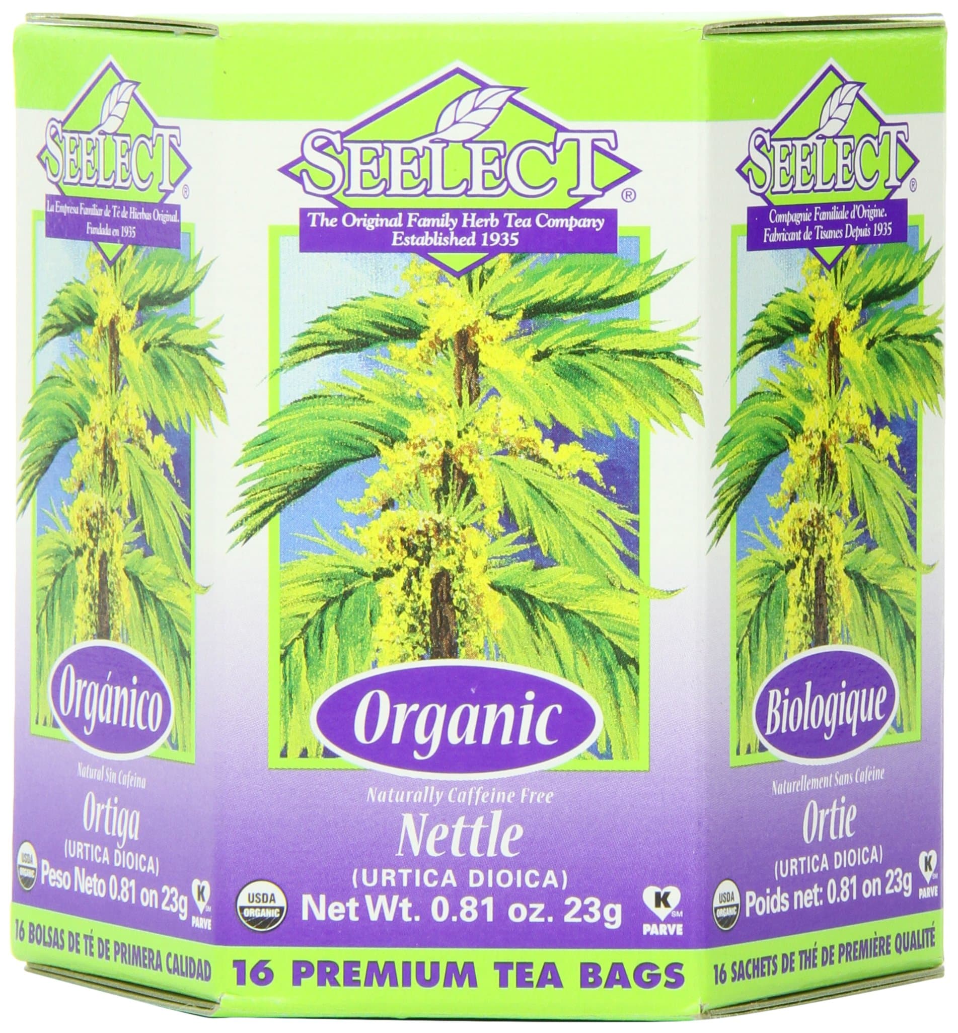 Seelect Tea, Nettle, 16 Tea Bags (Pack of 6)