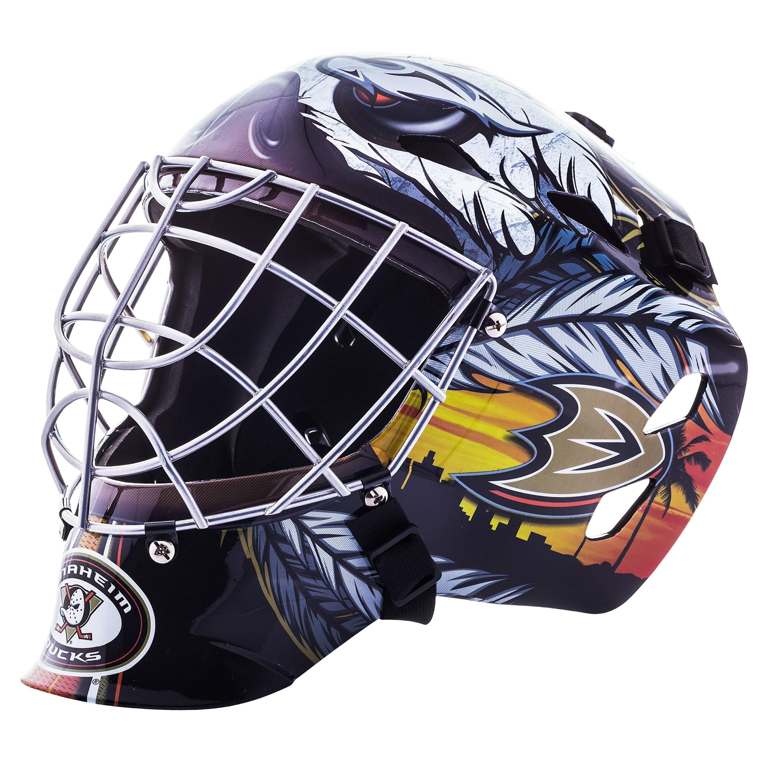 Franklin Sports Team Licensed NHL Hockey Goalie Face Mask - Goalie Mask for Kids Street Hockey - Youth NHL Team Street Hockey Masks