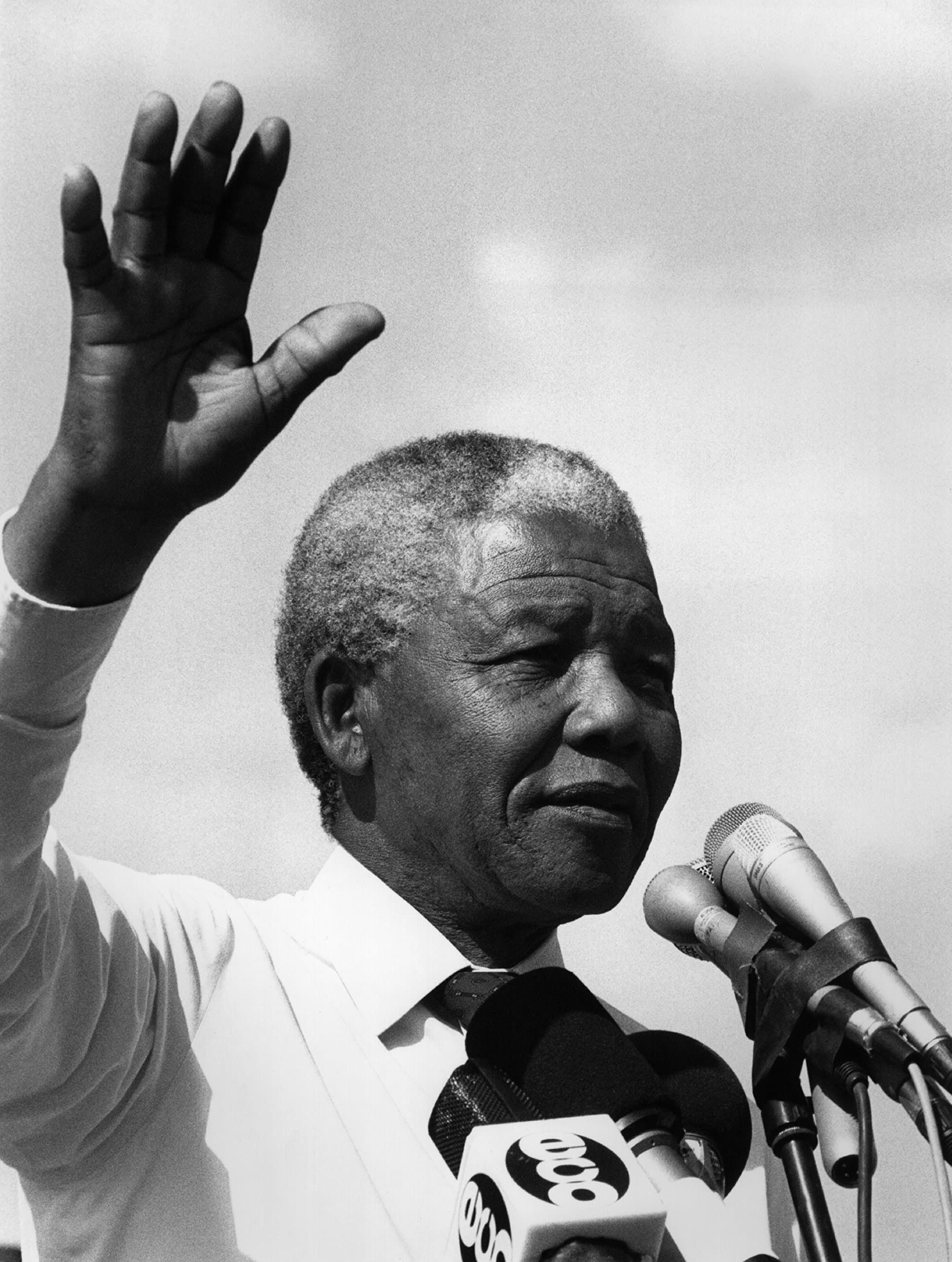 Historical Prints Express Nelson Mandela The Civil Rights Movement Ab, 10" x 8" - B&W Photo Art Print