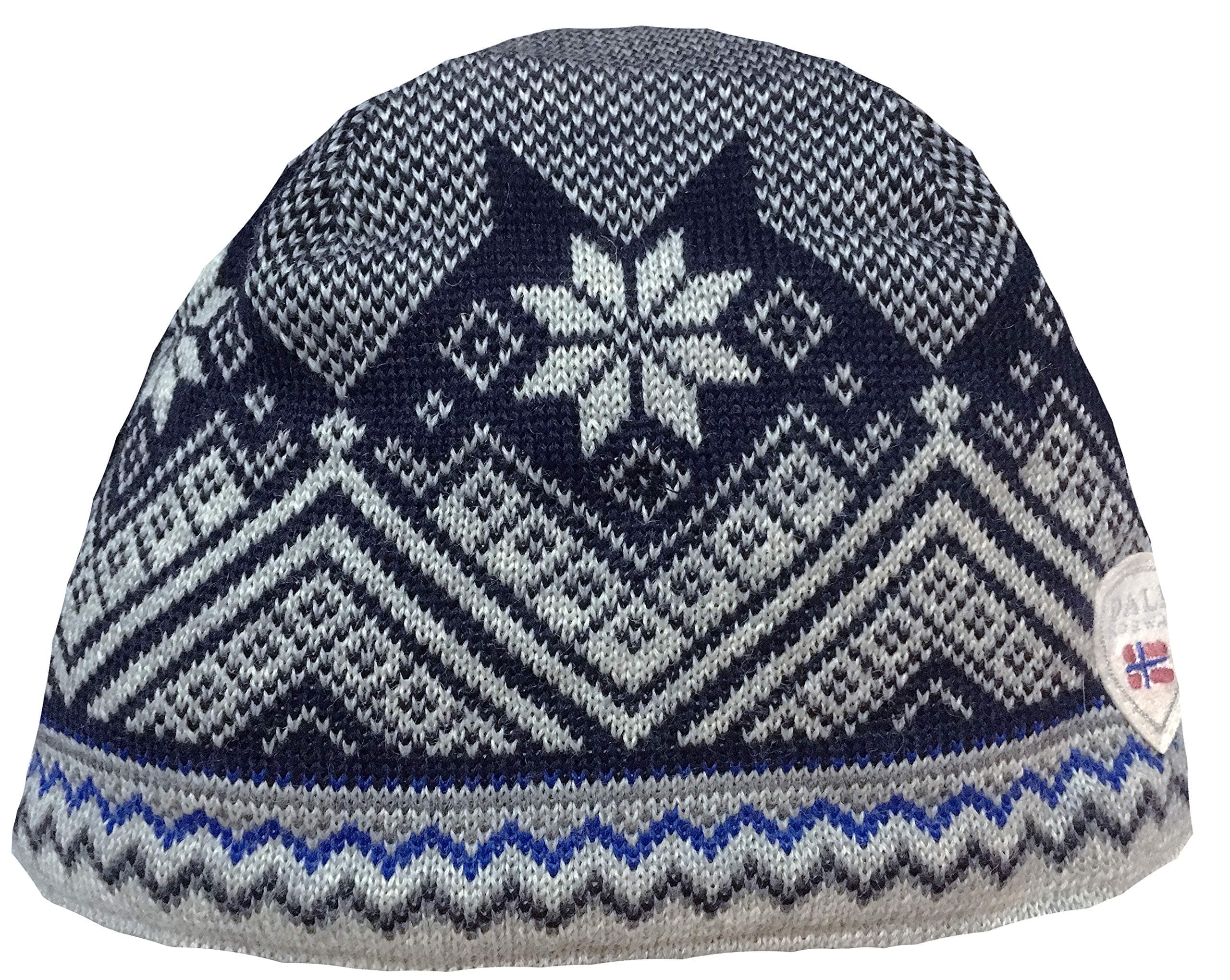 Dale of Norway Unisex Glittertind Hat Navy Grey White Blue