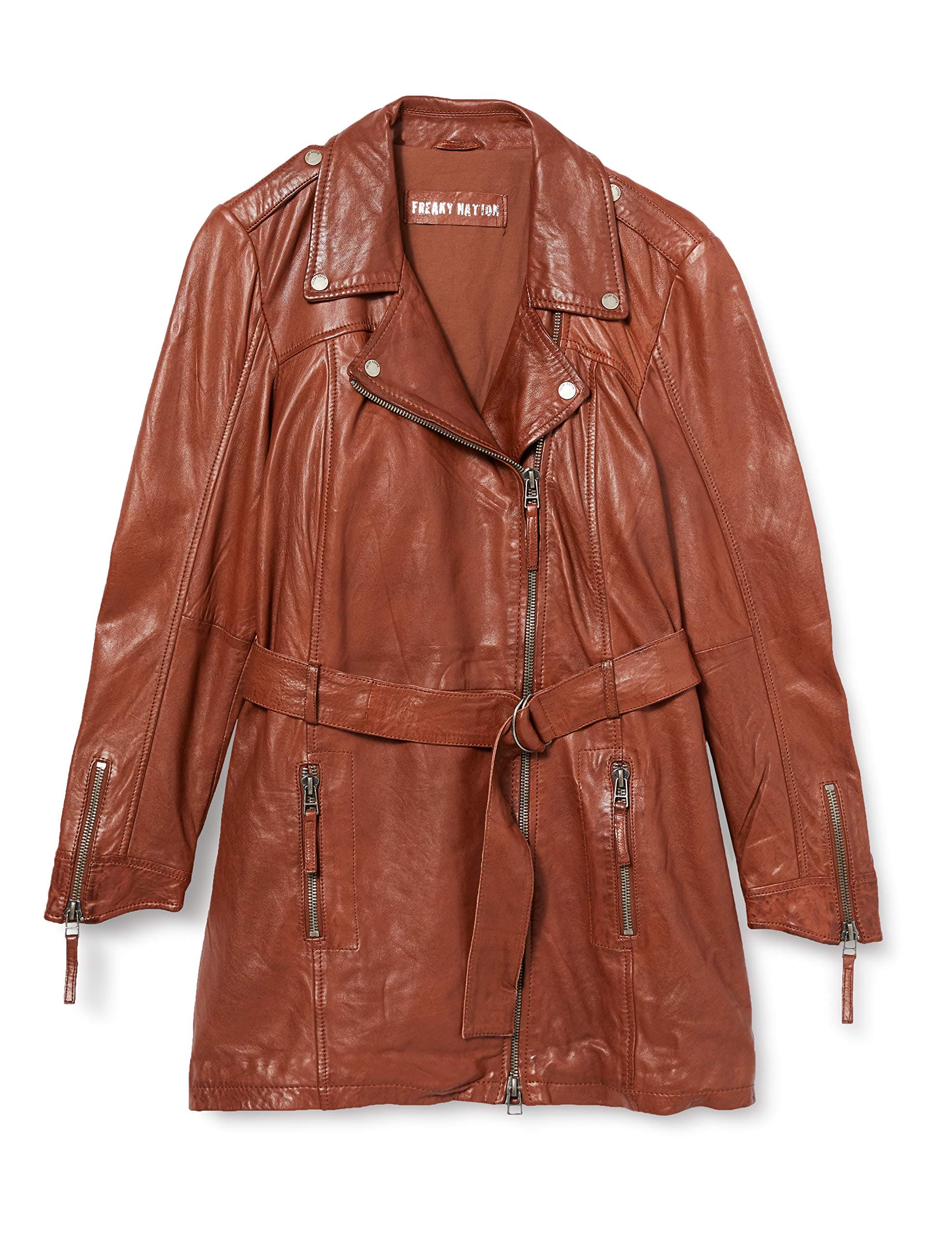Freaky Nation Women's Autumn Day-FN Leather coat