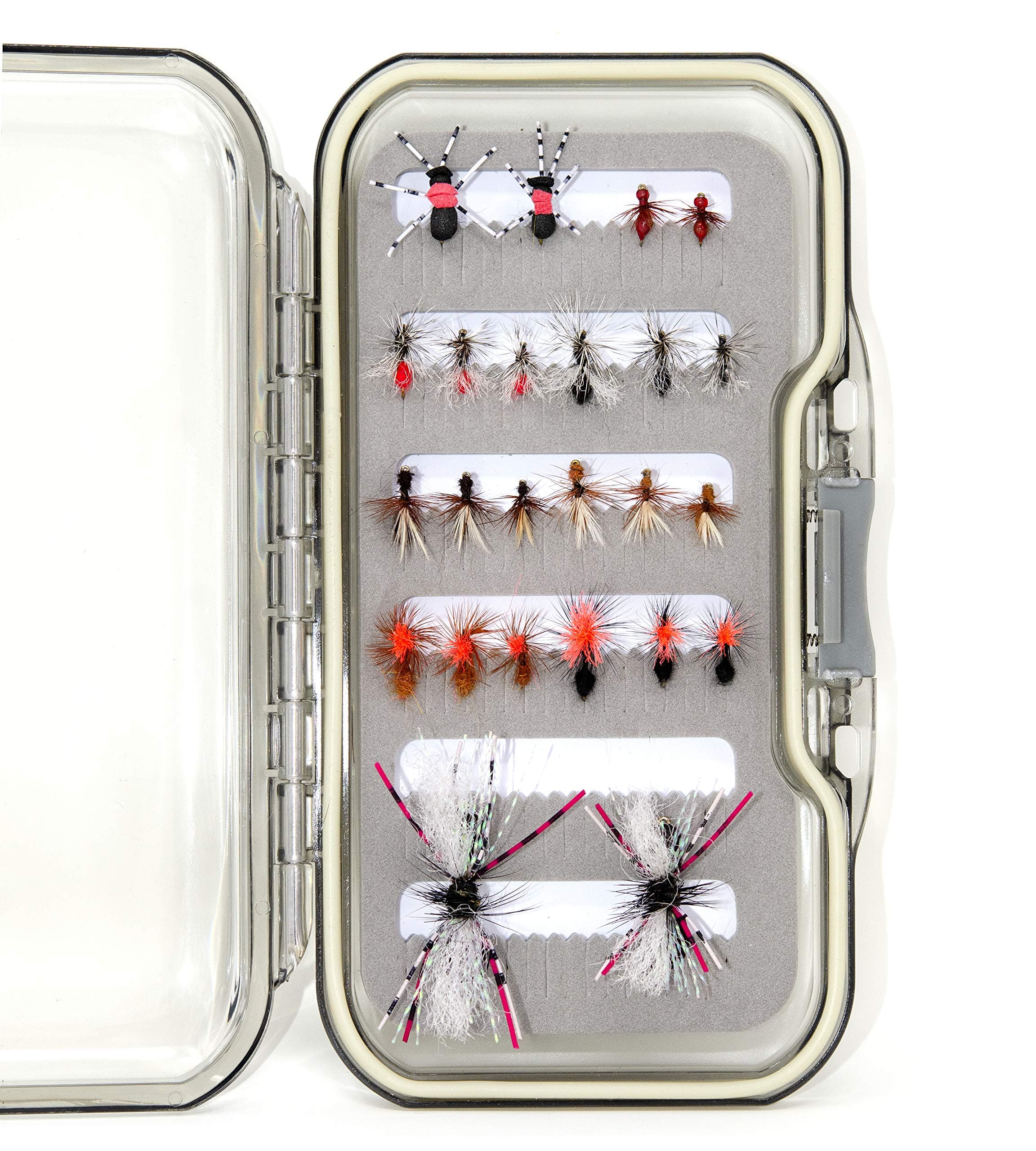 24/28/60 Premium Fly Fishing Flies Assortment | Dry, Wet, Nymphs, Streamers, Wooly Buggers, Caddis | Trout, Bass Fishing Lure