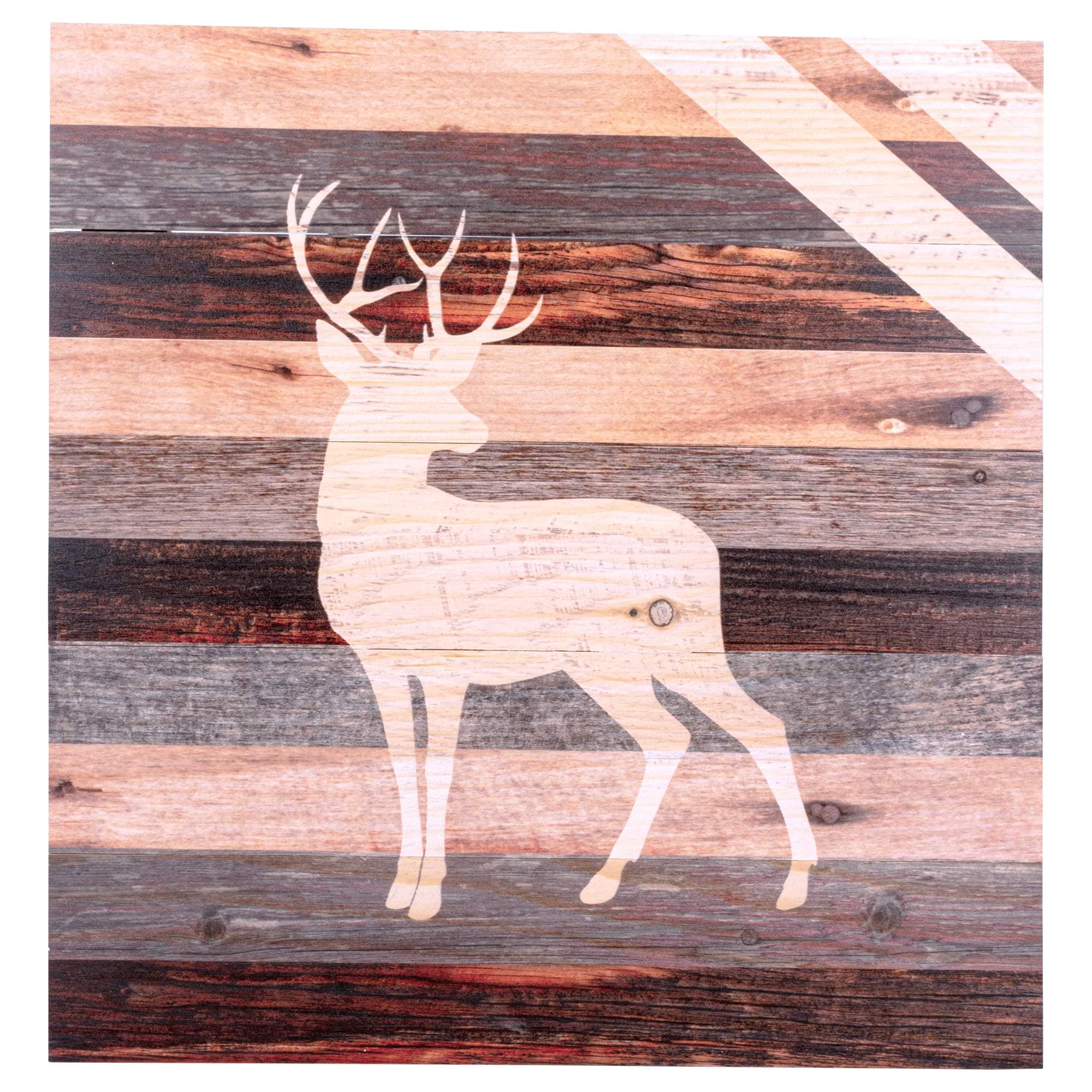 P. Graham Dunn Standing Buck Deer Rustic 18 x 17 Wood Pallet Wall Art Sign Plaque