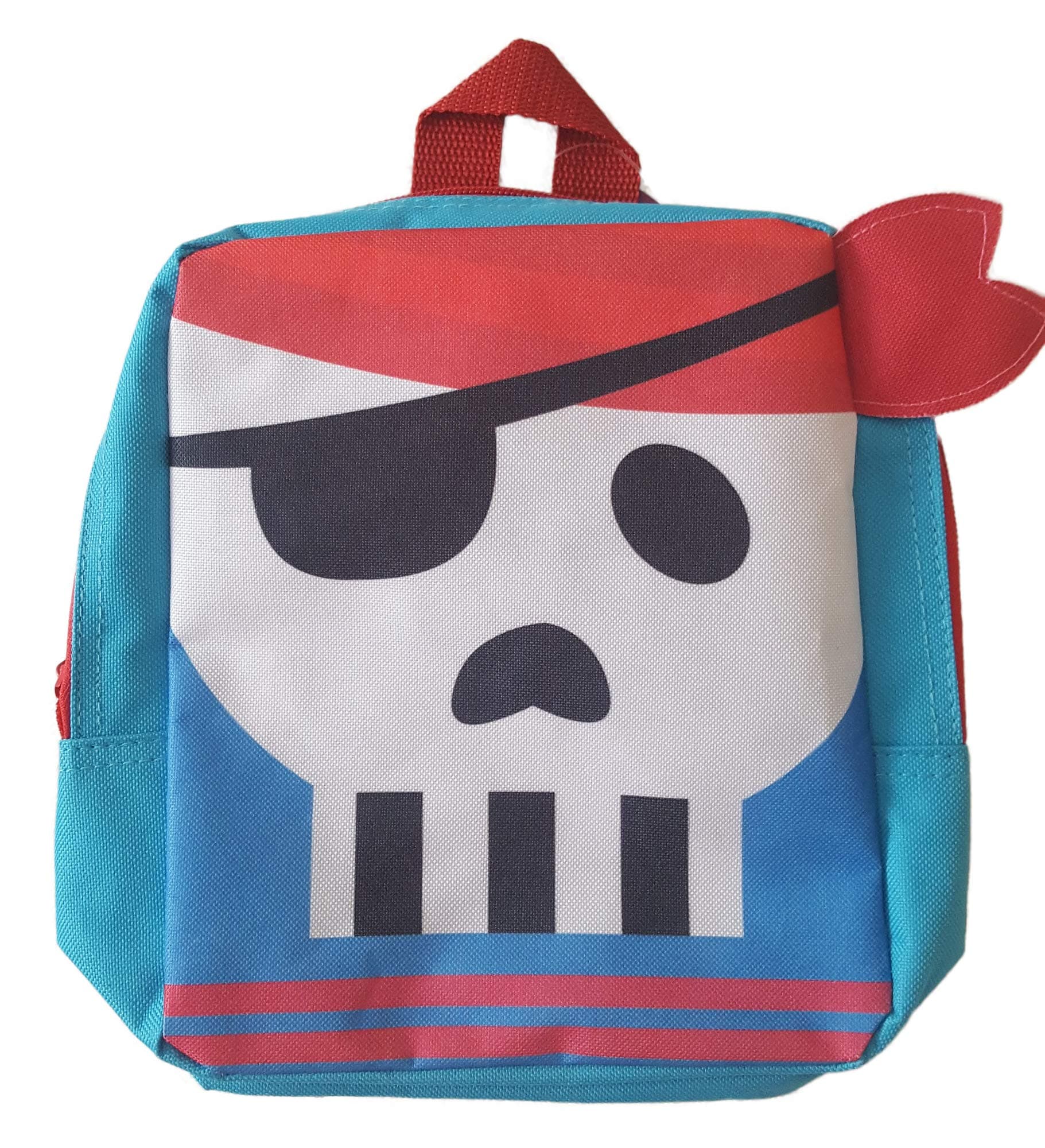 Toddler Preschool Kids Backpack 9 Inch (Pirate Skull Red Bandana)
