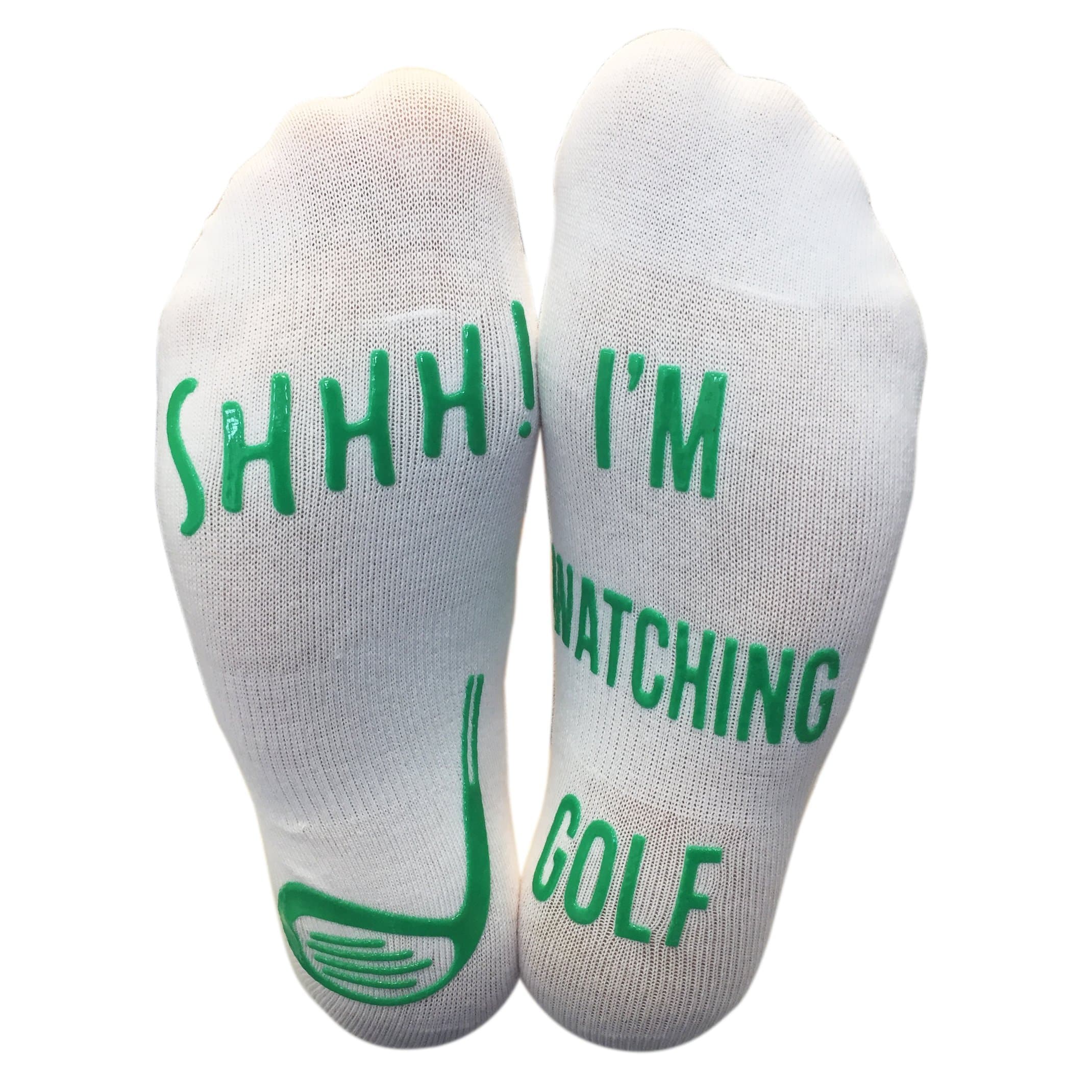 bring me socksFunny Golf Socks 'Shhh, I'm Watching Golf' Ankle/Lounge Socks - Great Gift For a Golfer (Ankle Lounge Socks)
