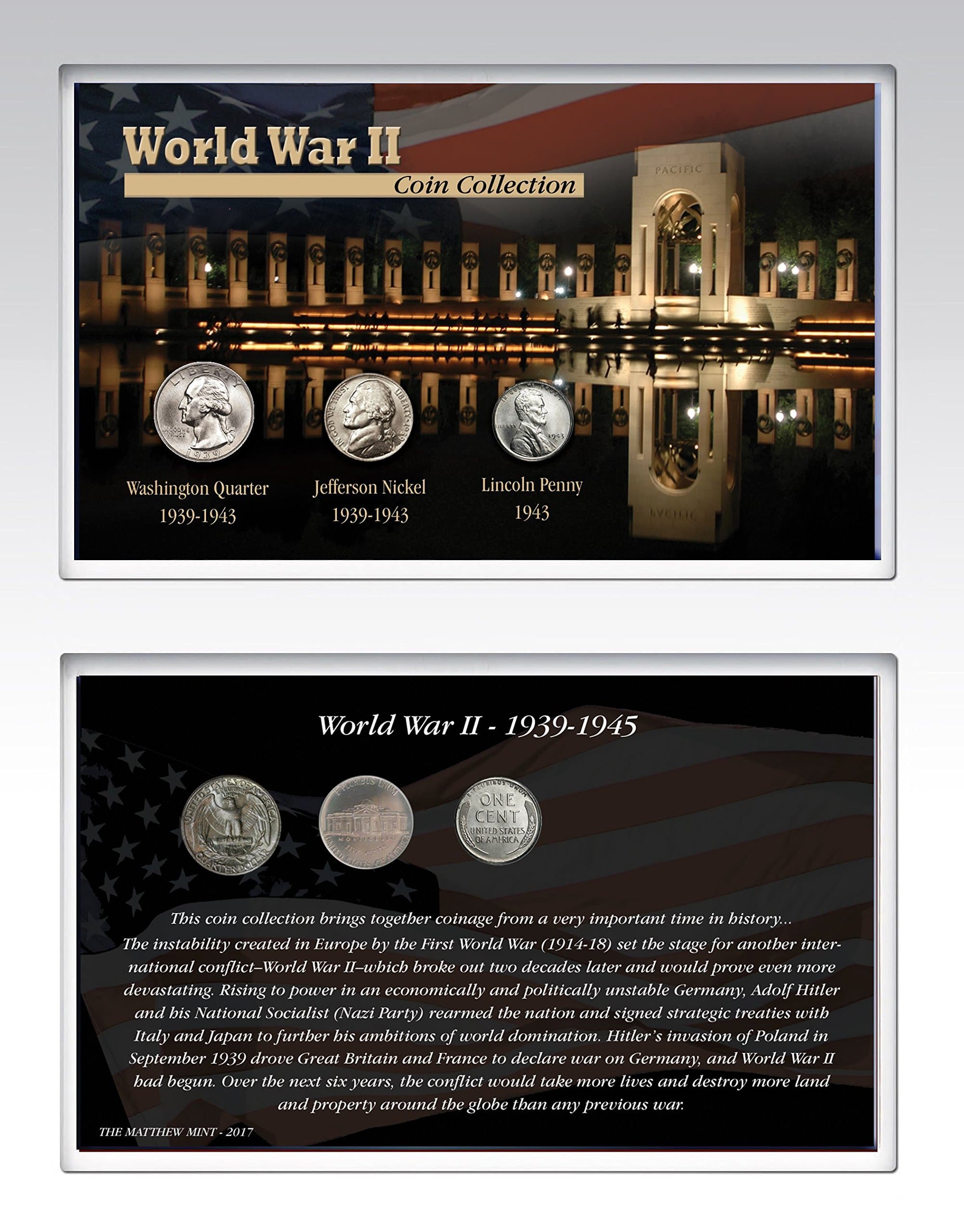 World War II Coin Collection Card
