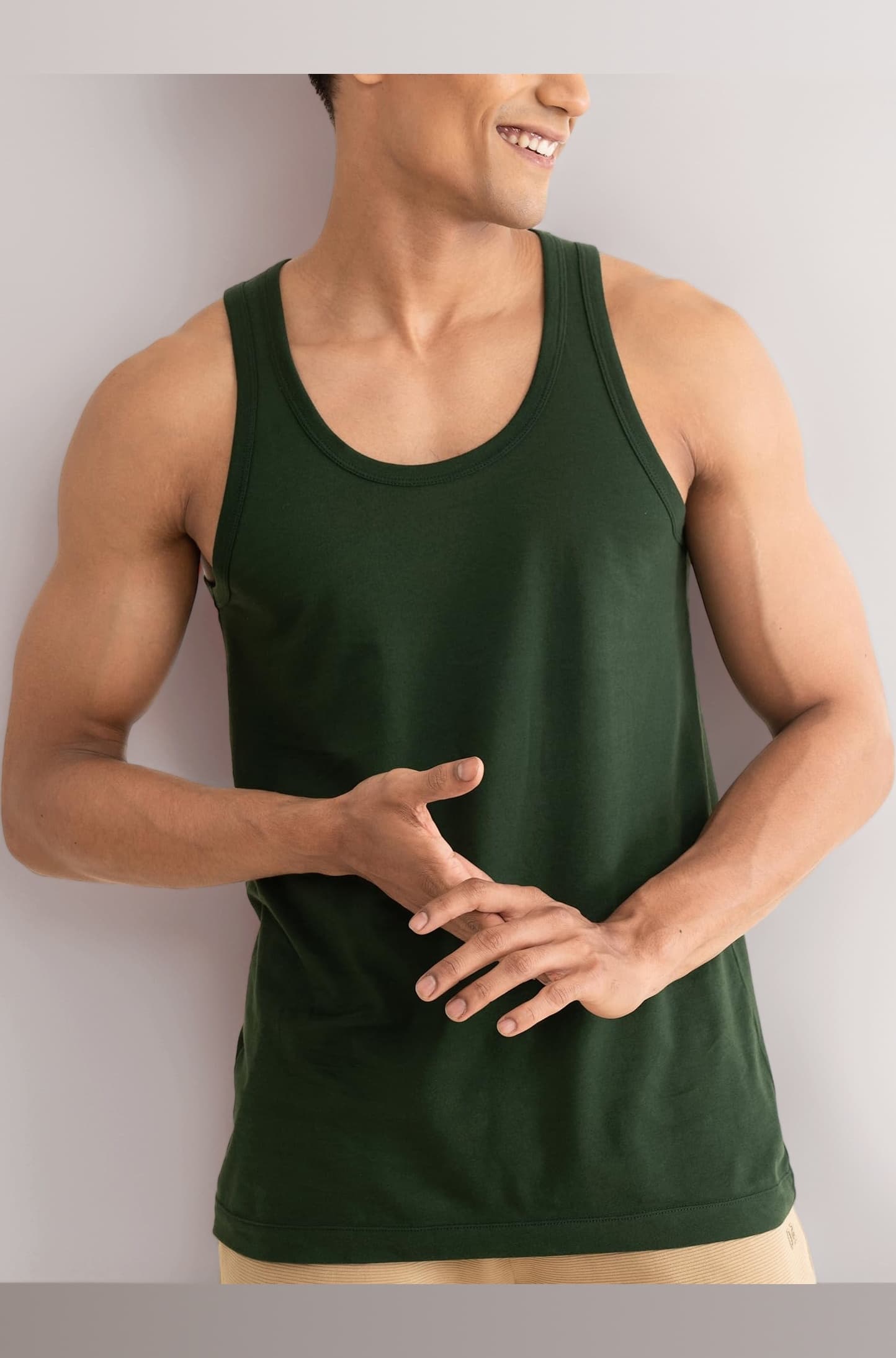 - Neo-Cotton Round Neck Vest for Man, Anti-Bacterial, Shape Retaining Vest, 100% Cotton Banyan for Men, Buttery Soft Inner Baniyan