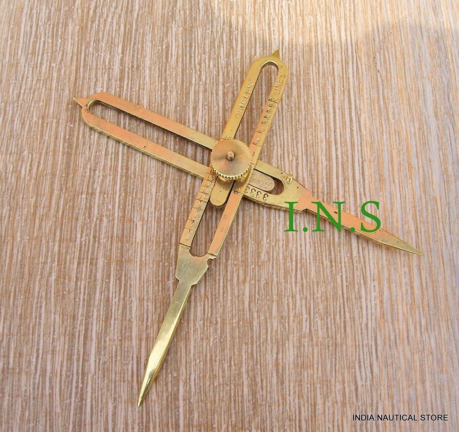 Shaheera Nautical 6" Brass Antique Drafting Tool Scientific Proportional Divider Steel End