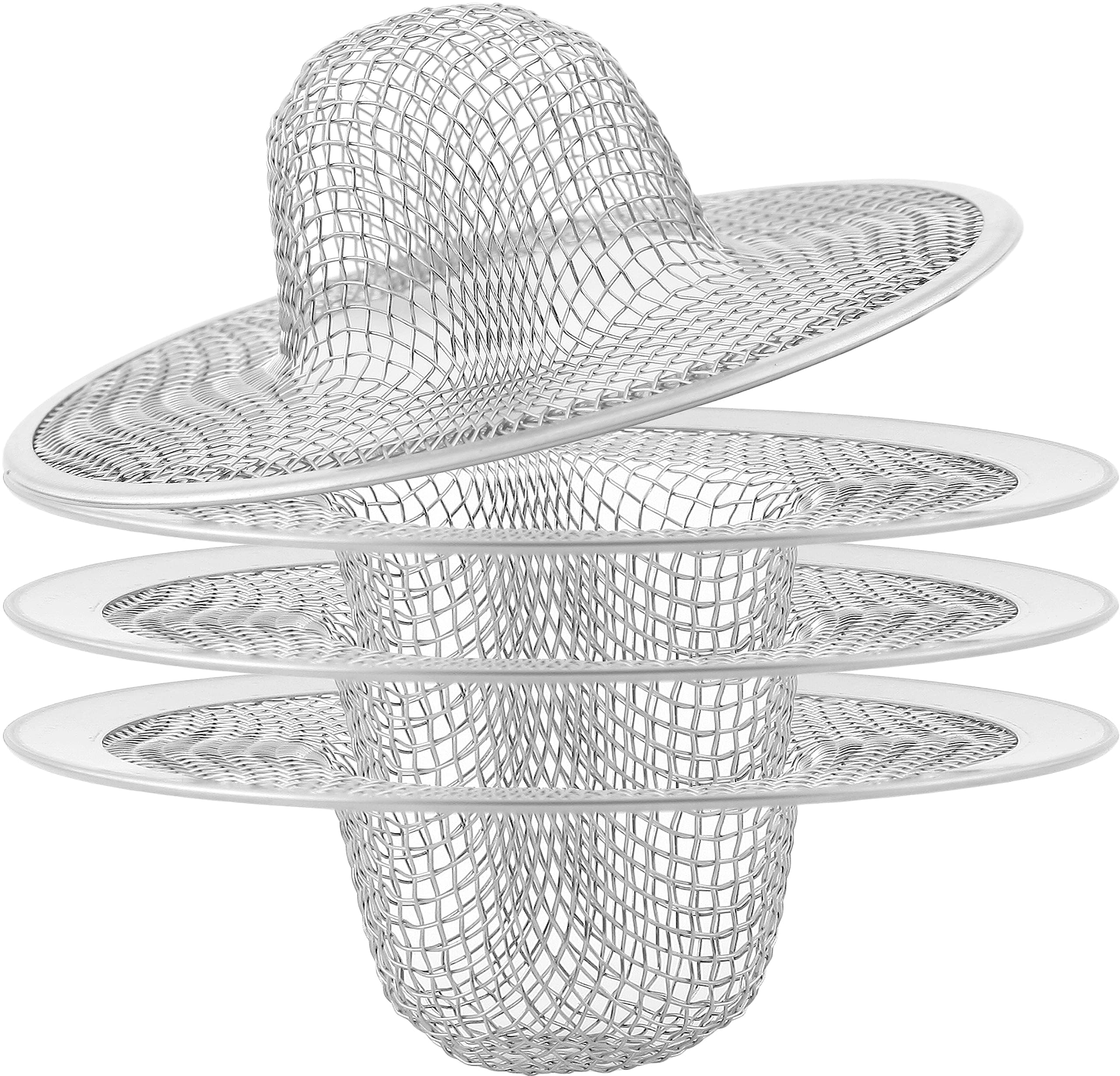 4pcs Mesh Bathroom Lavatory Sink Strainer, Stainless Steel Slop Basket Filter Trap, 2.12" Top / 1" Sink Drain Strainer, Bathroom Wash Basin Balcony,Utility,Laundry and RV