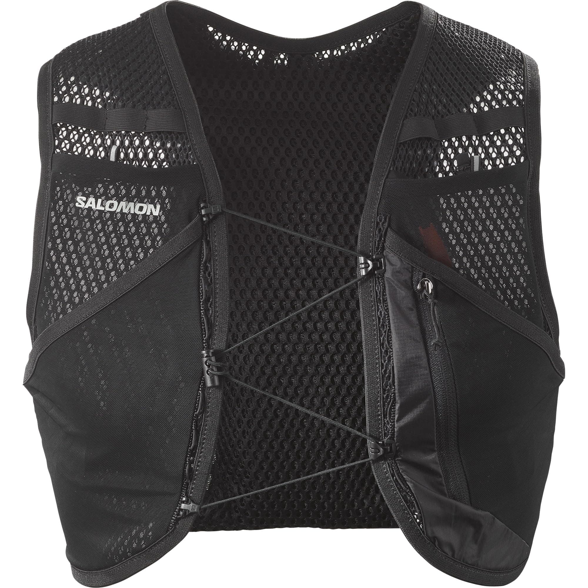 Salomon Active Skin 4 No Flasks, Easy Hydration Vest Chest Pockets, Precision SensiFit Comfort, Custom Quiver Compatible Secure Storage, Short Trail Running Vest