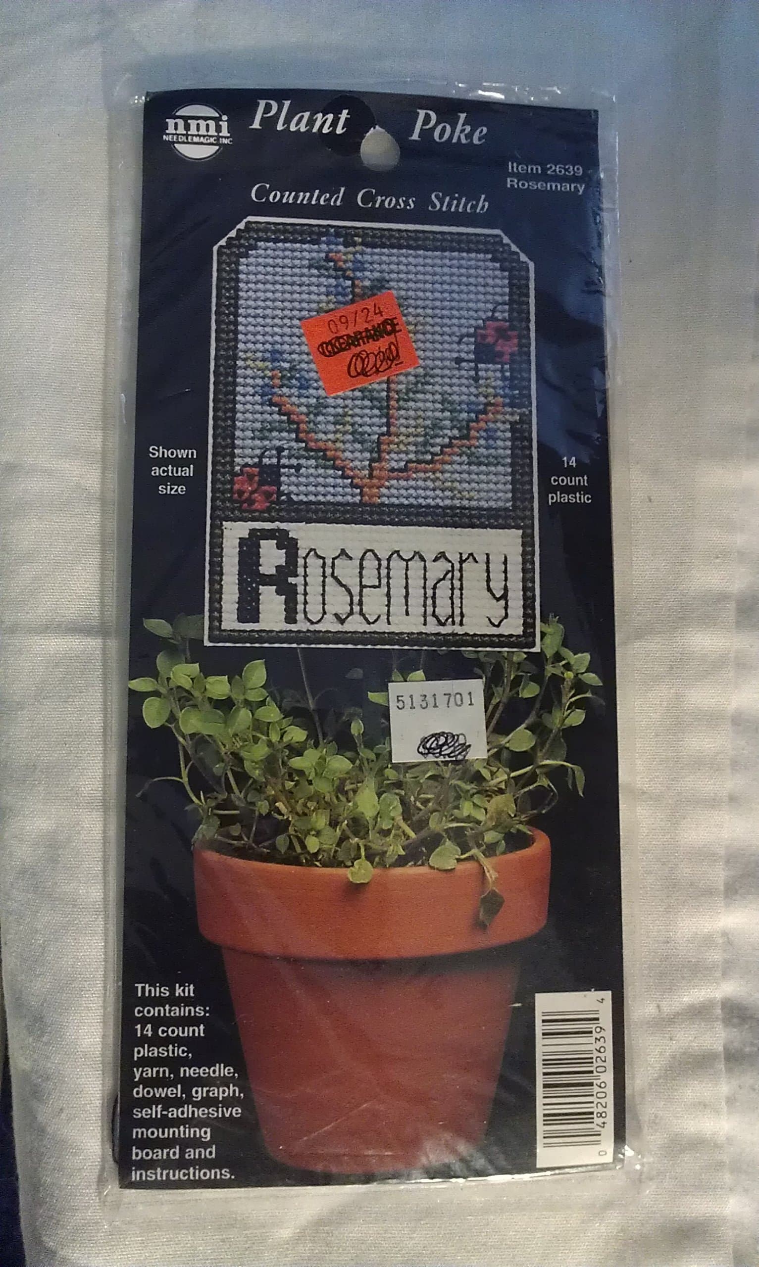 Plant Poke - Counted Cross Stitch - Rosemary