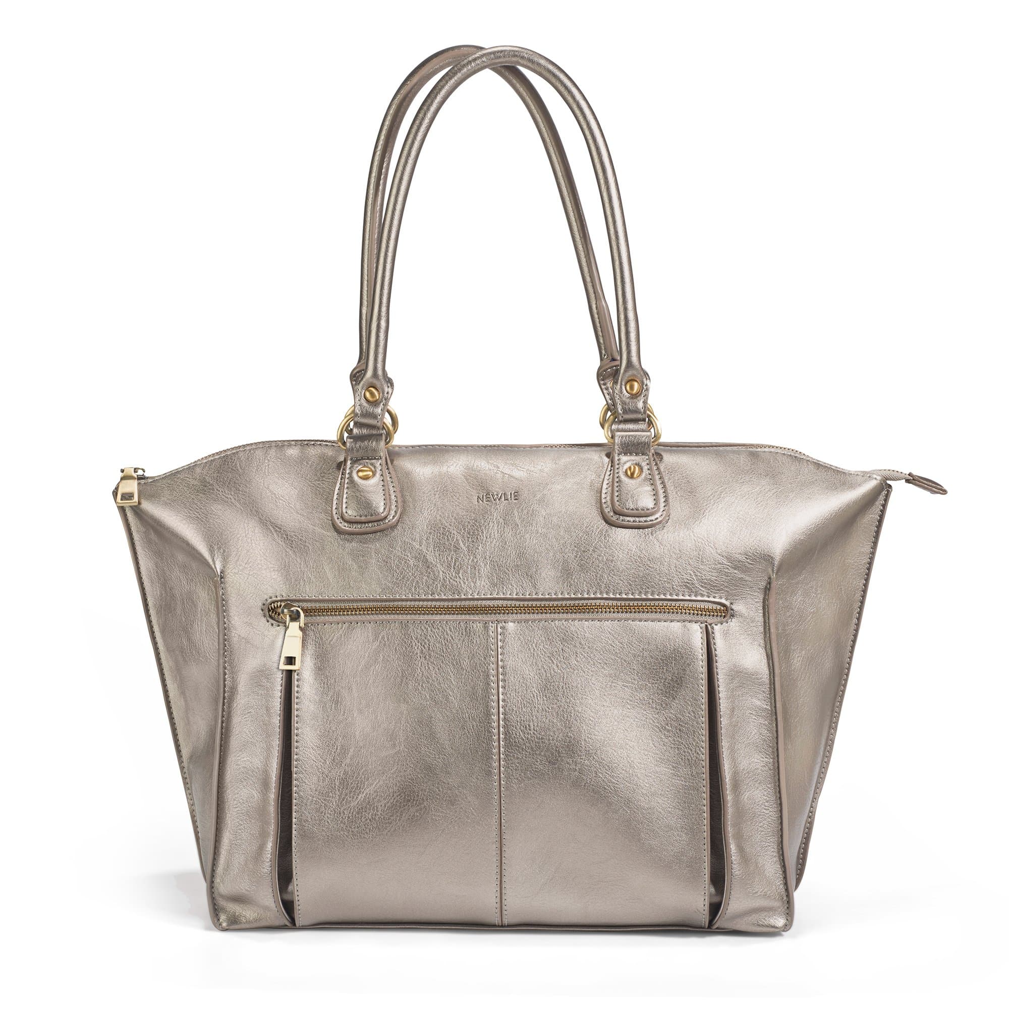 Lily Tote Diaper Bag, Pewter