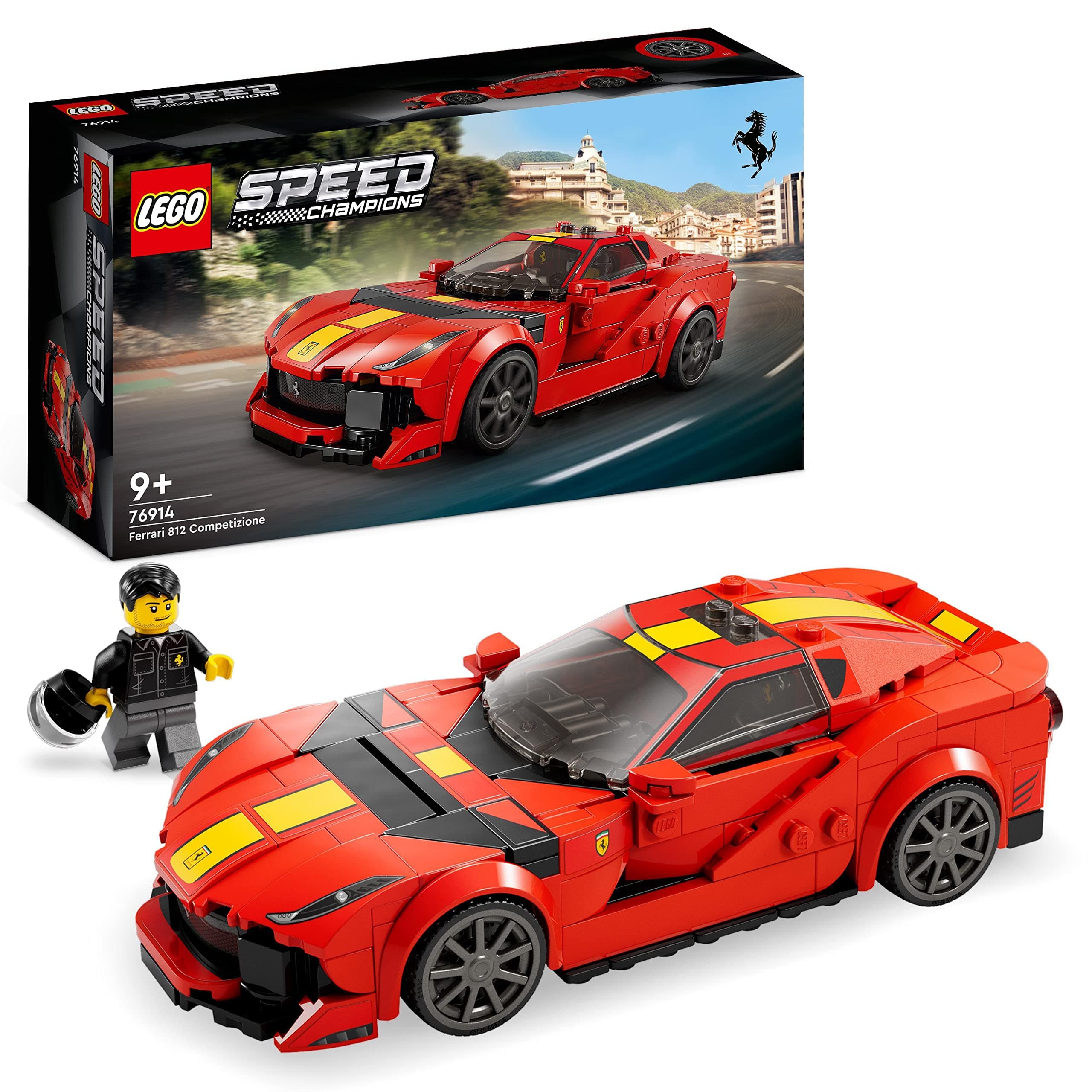 Speed Champion Ferrari 812 Competizione 76914 Toy Blocks, Present, Racing Car, Vehicle, Glue, Boys, Ages 9 and Up